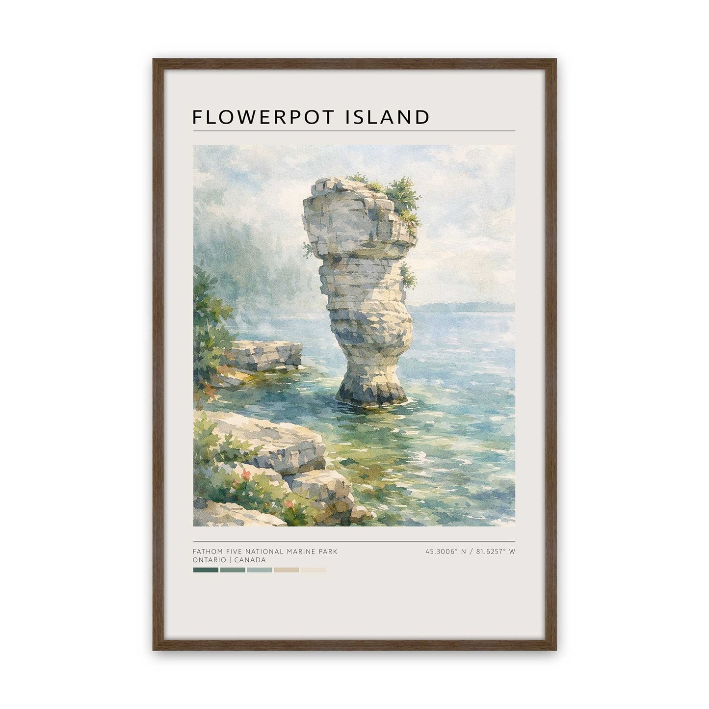 [Color:Walnut], Picture of art in a Walnut frame