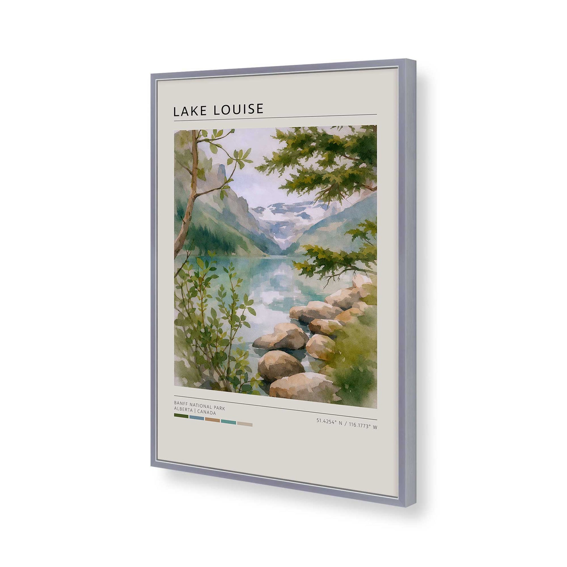 [Color:Polished Chrome], Picture of art in a Polished Chrome frame of the corner
