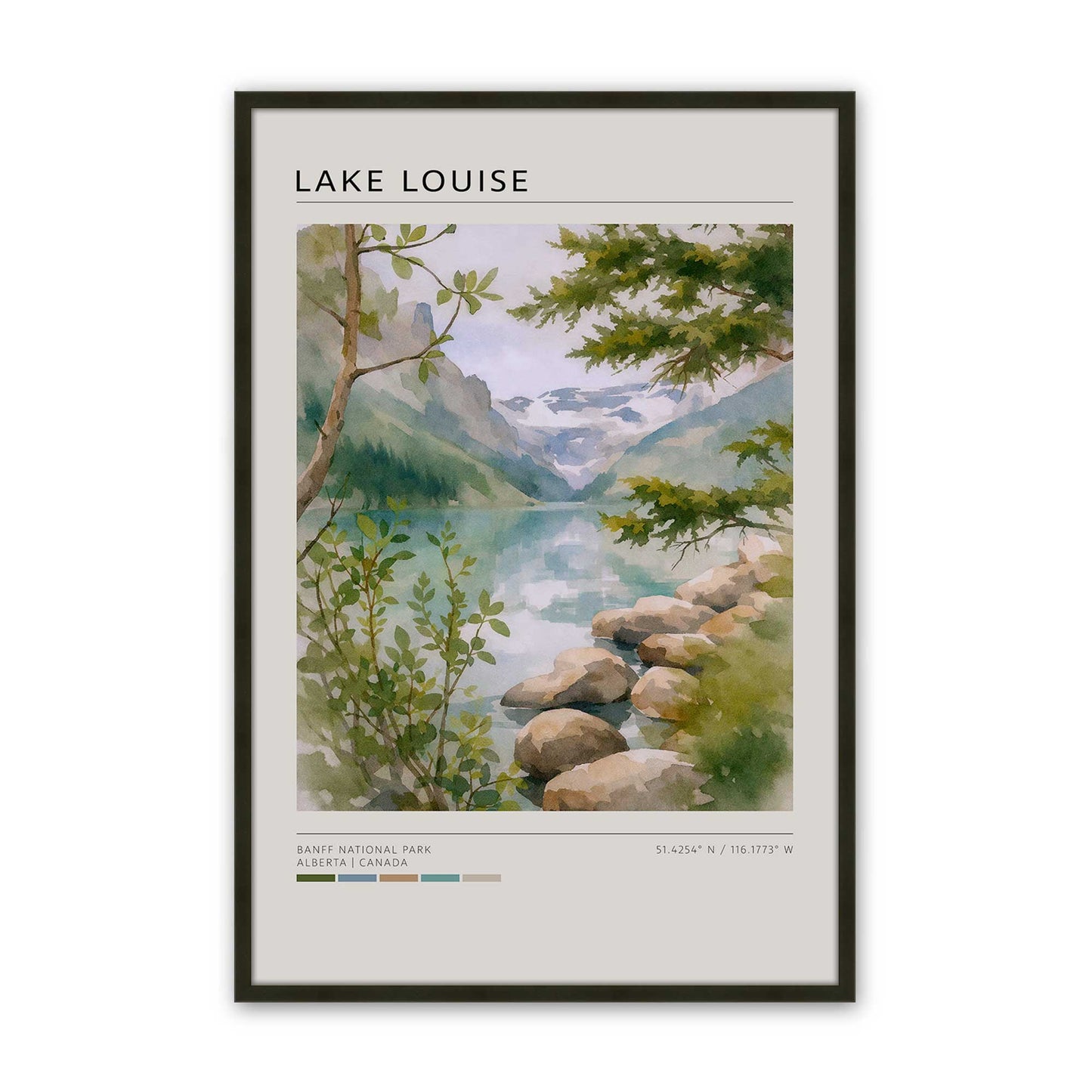[Color:Satin Black], Picture of art in a Satin Black frame