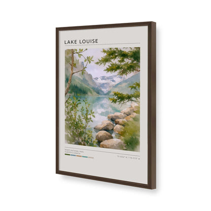 [Color:Brown], Picture of art in a Brown frame of the corner