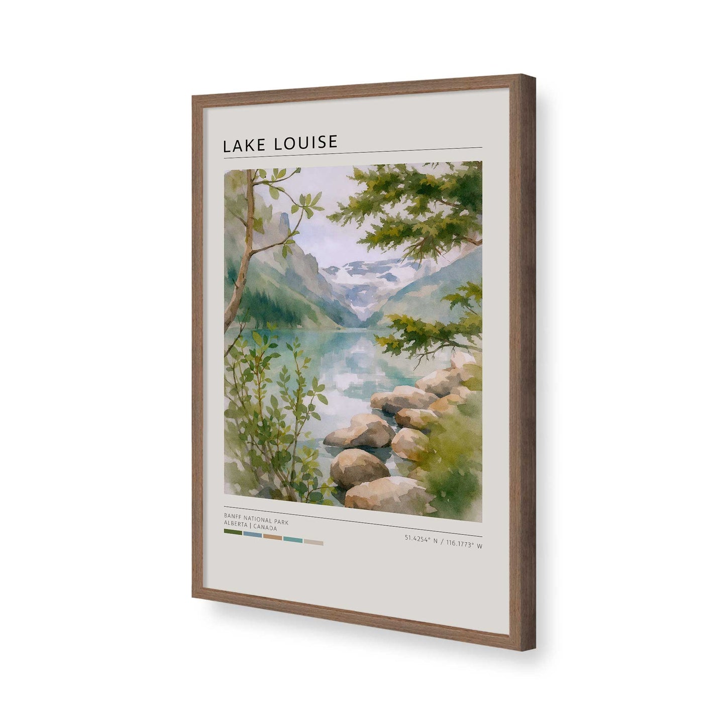 [Color:Walnut], Picture of art in a Walnut frame of the corner