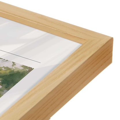 [Color:American Maple], Picture of art in a American Maple frame at an angle