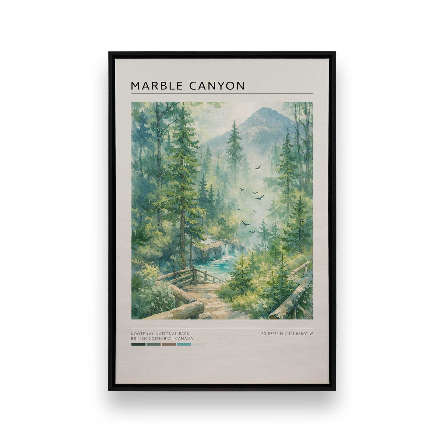[Color:Satin Black], Picture of art in a Satin Black frame