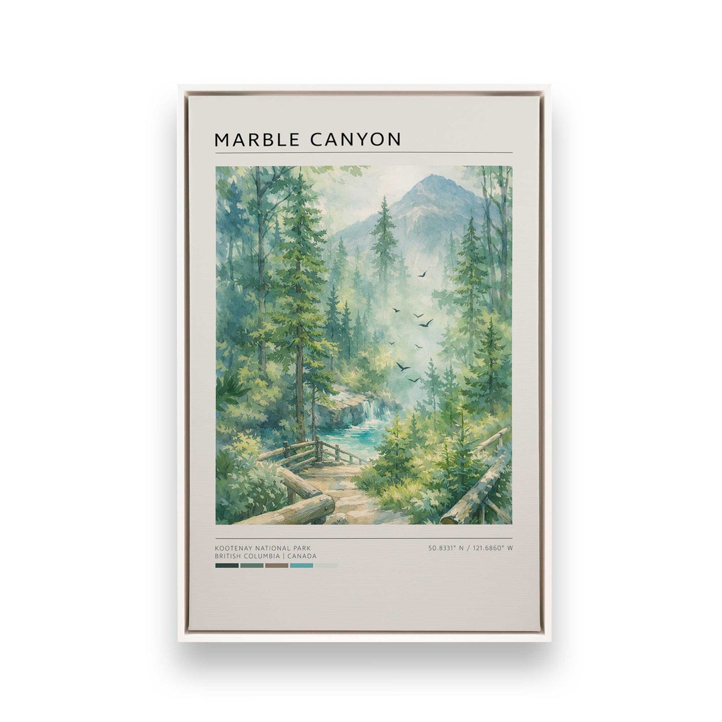 [Color:Opaque White], Picture of art in a White frame
