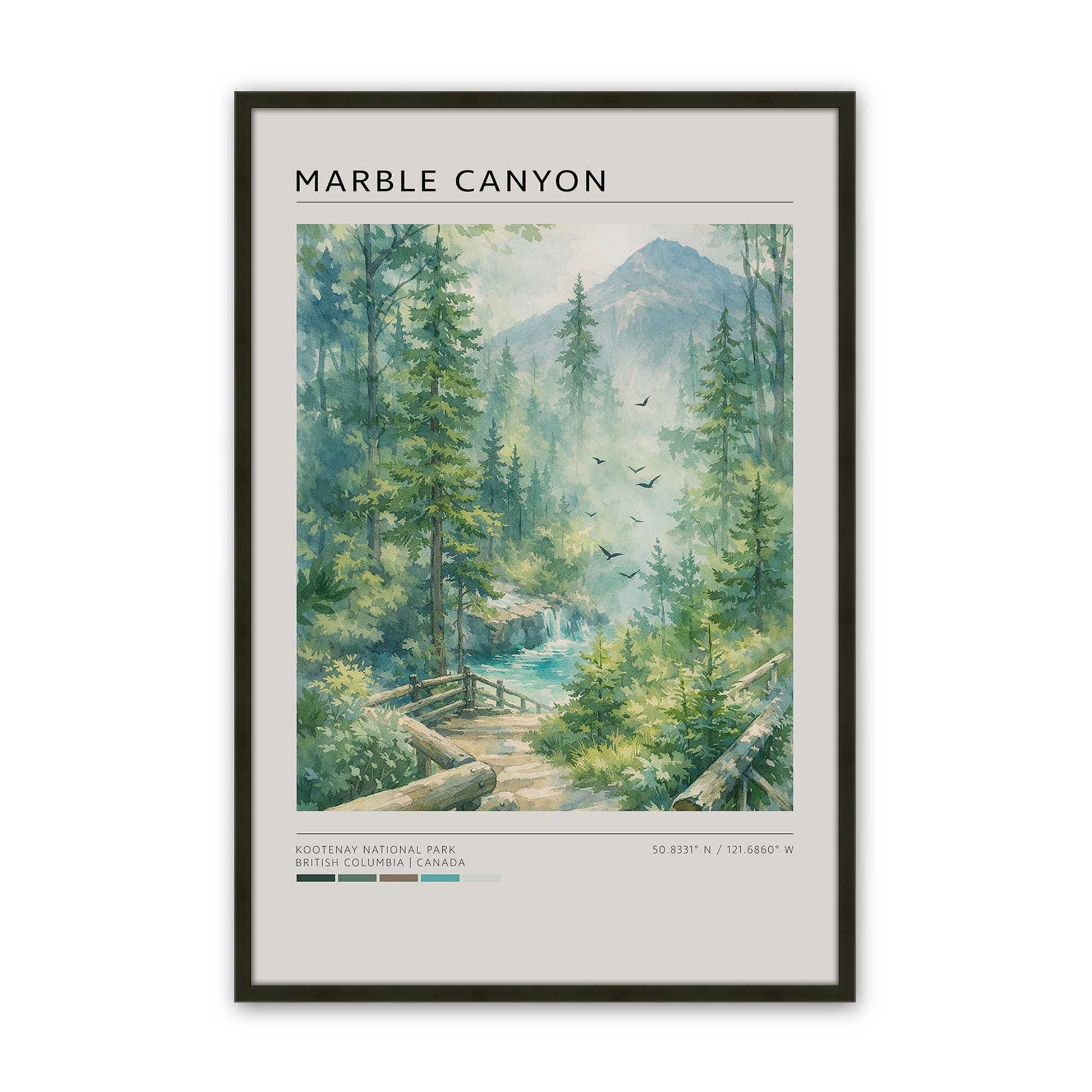 [Color:Satin Black], Picture of art in a Satin Black frame