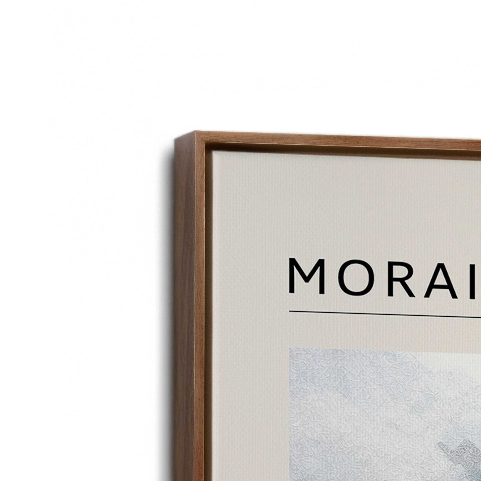 [Color:Walnut], Picture of art in a Walnut frame at an angle