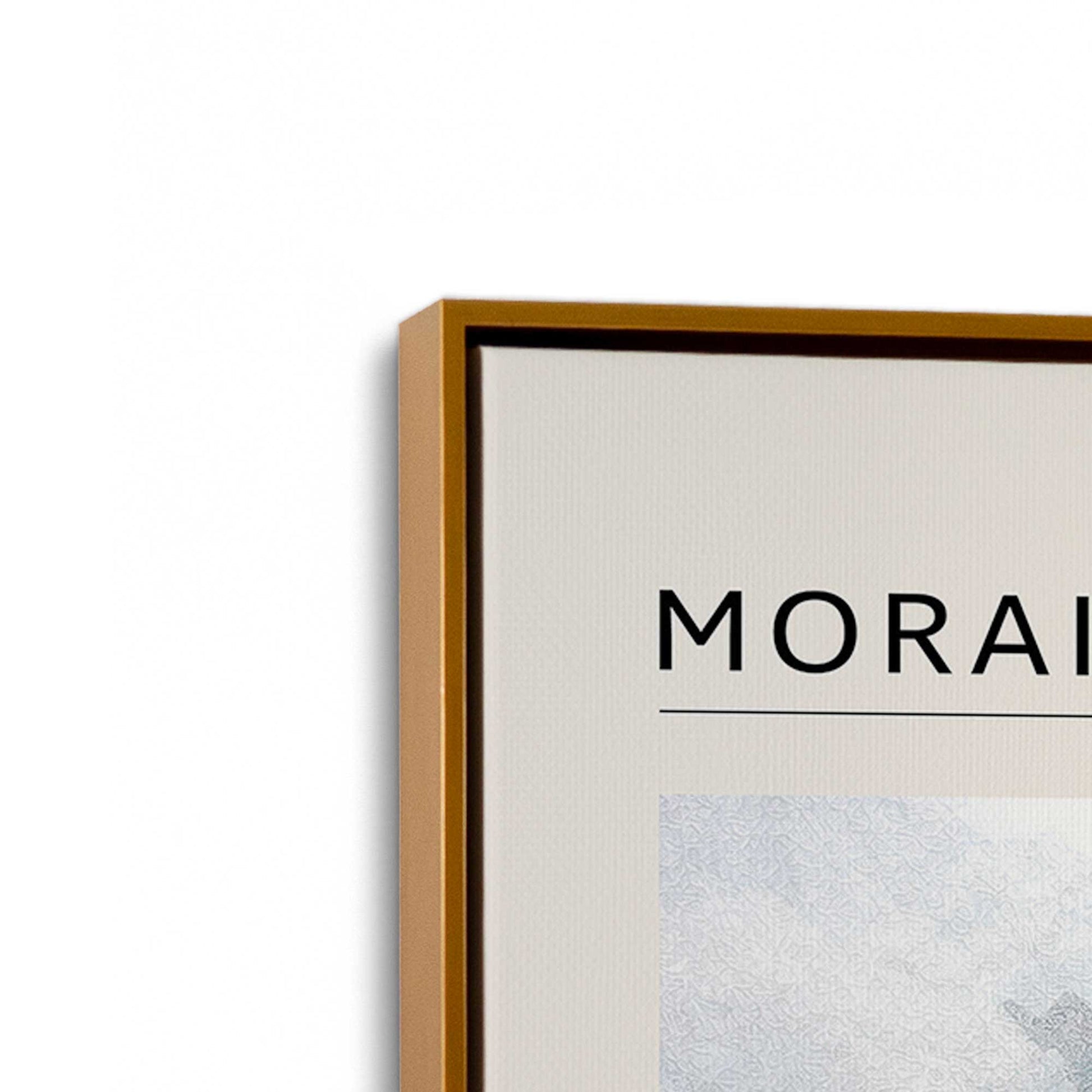 [Color:Polished Gold], Picture of art in a Polished Gold frame at an angle