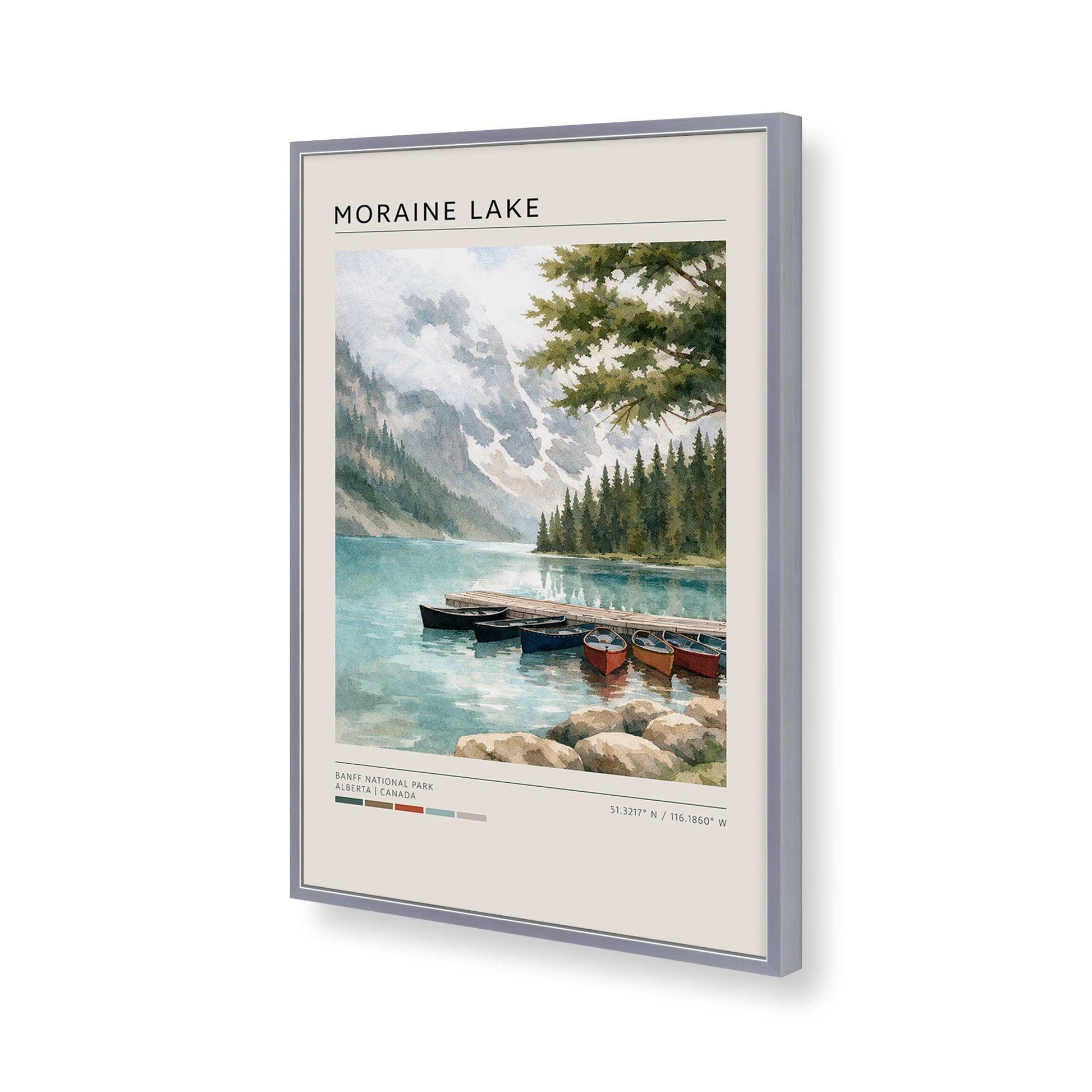 [Color:Polished Chrome], Picture of art in a Polished Chrome frame of the corner
