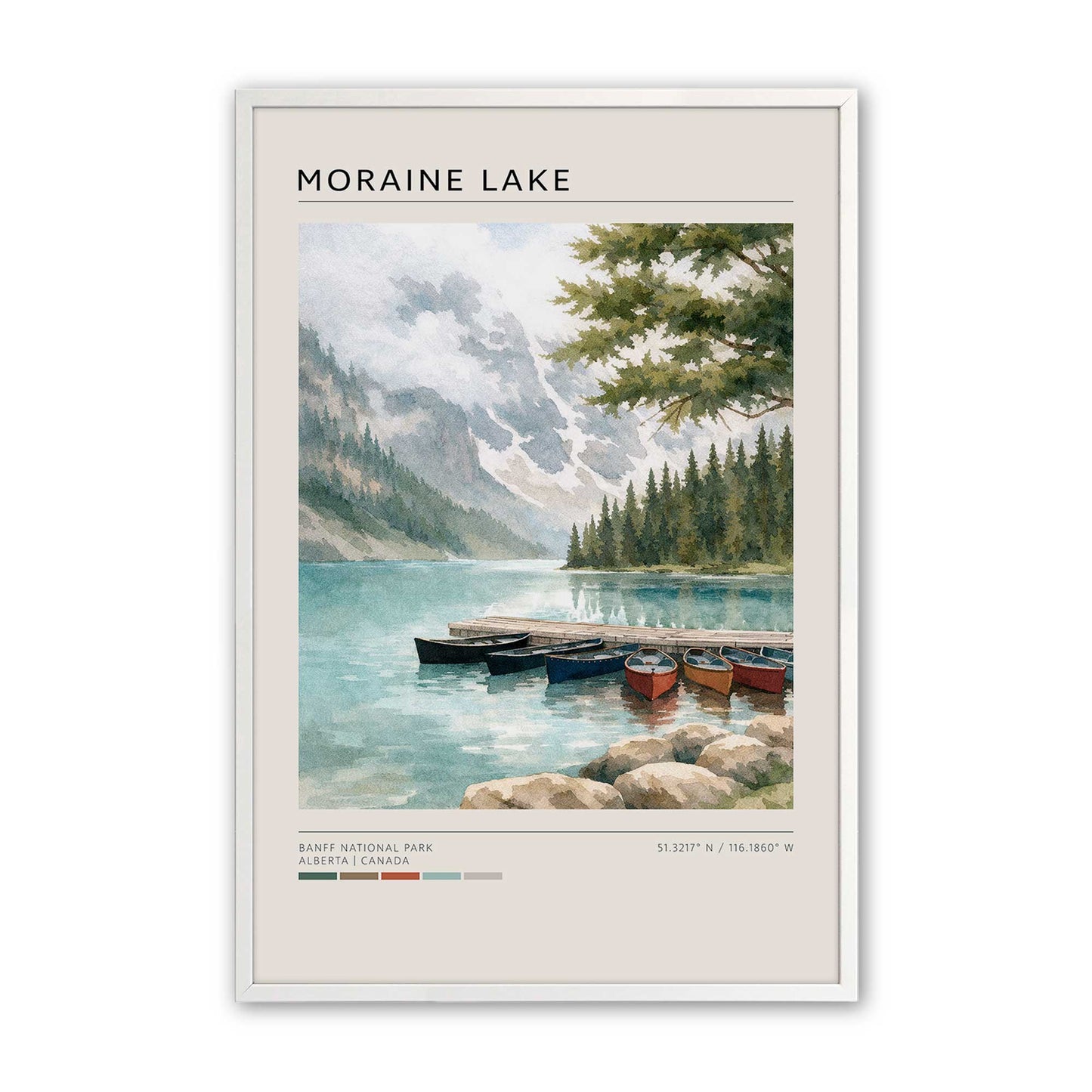 [Color:Opaque White], Picture of art in a Opaque White frame