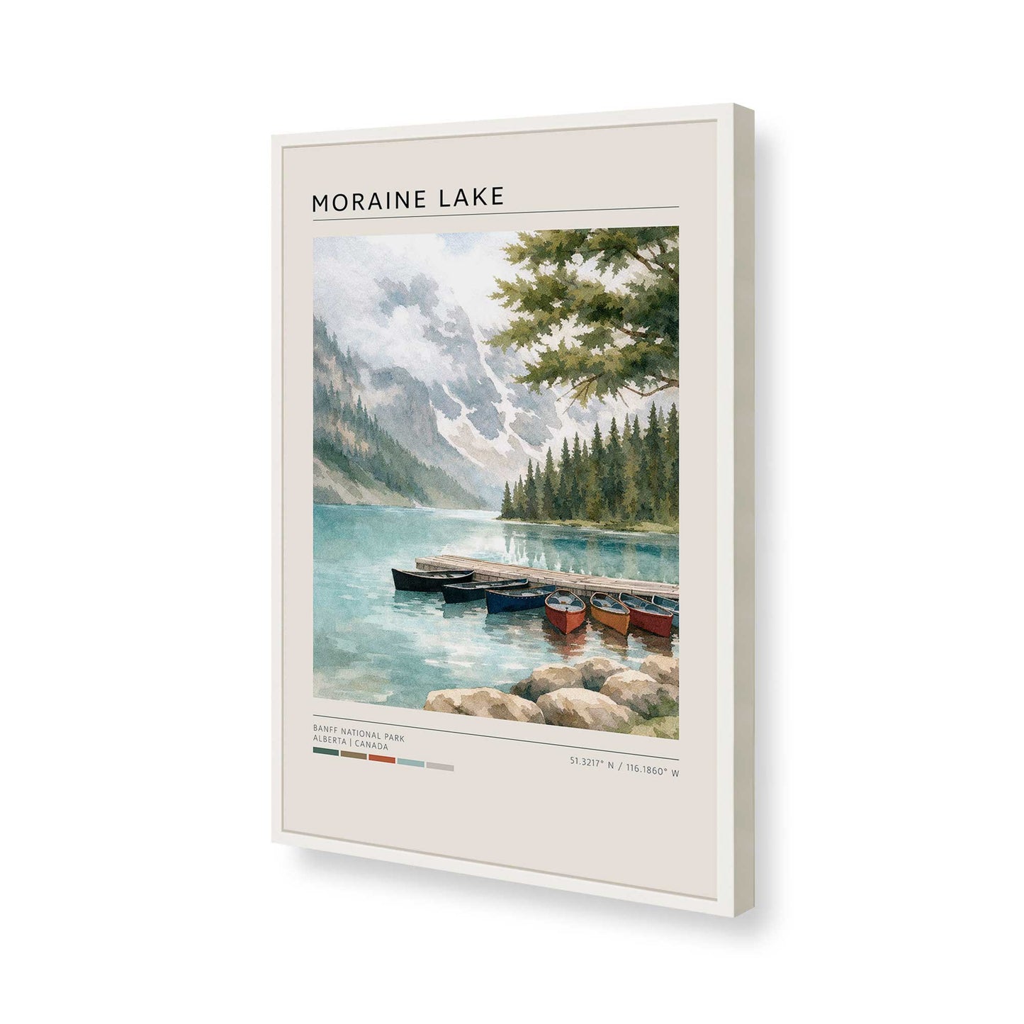 [Color:Opaque White], Picture of art in a Opaque White frame of the corner