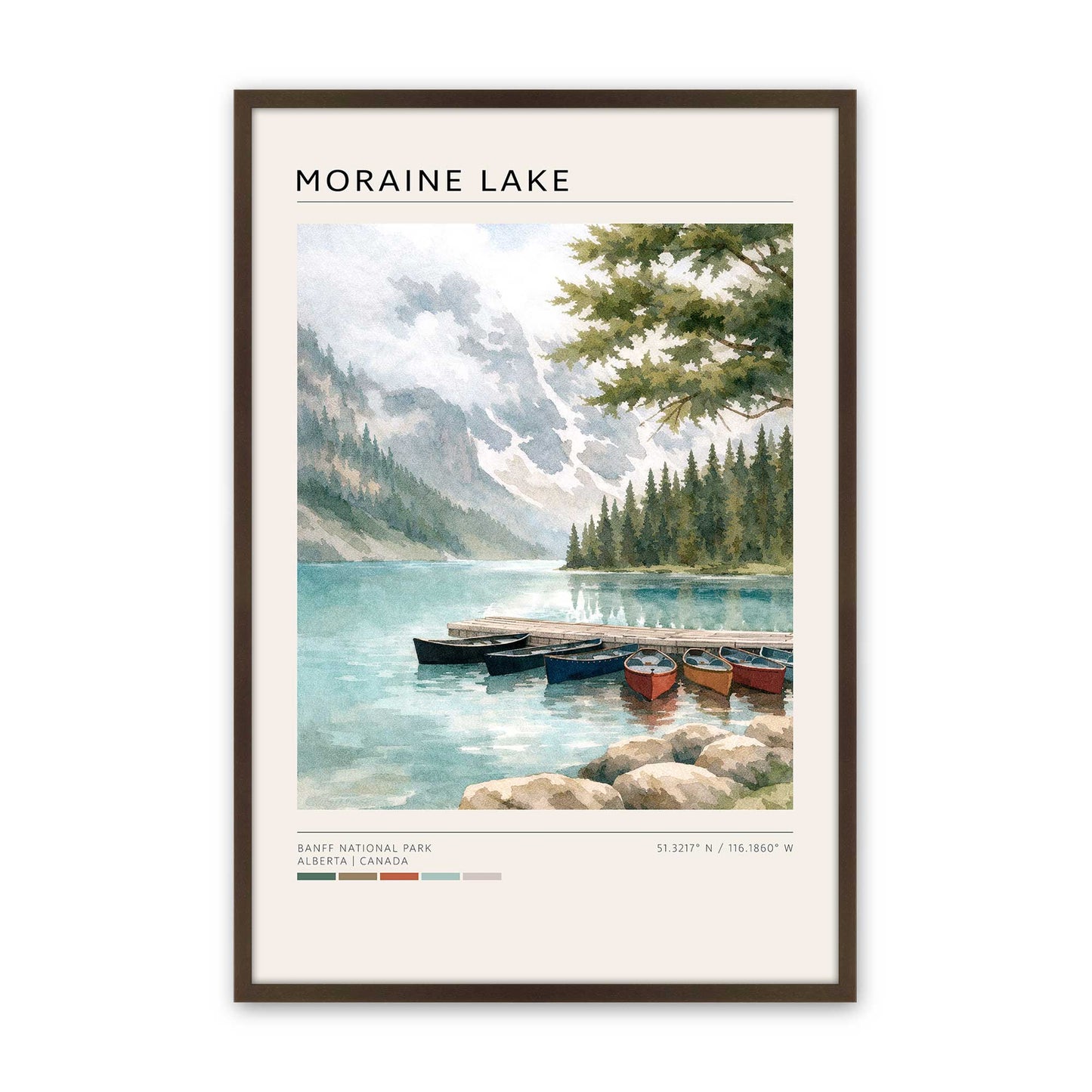 [Color:Brown], Picture of art in a Brown frame