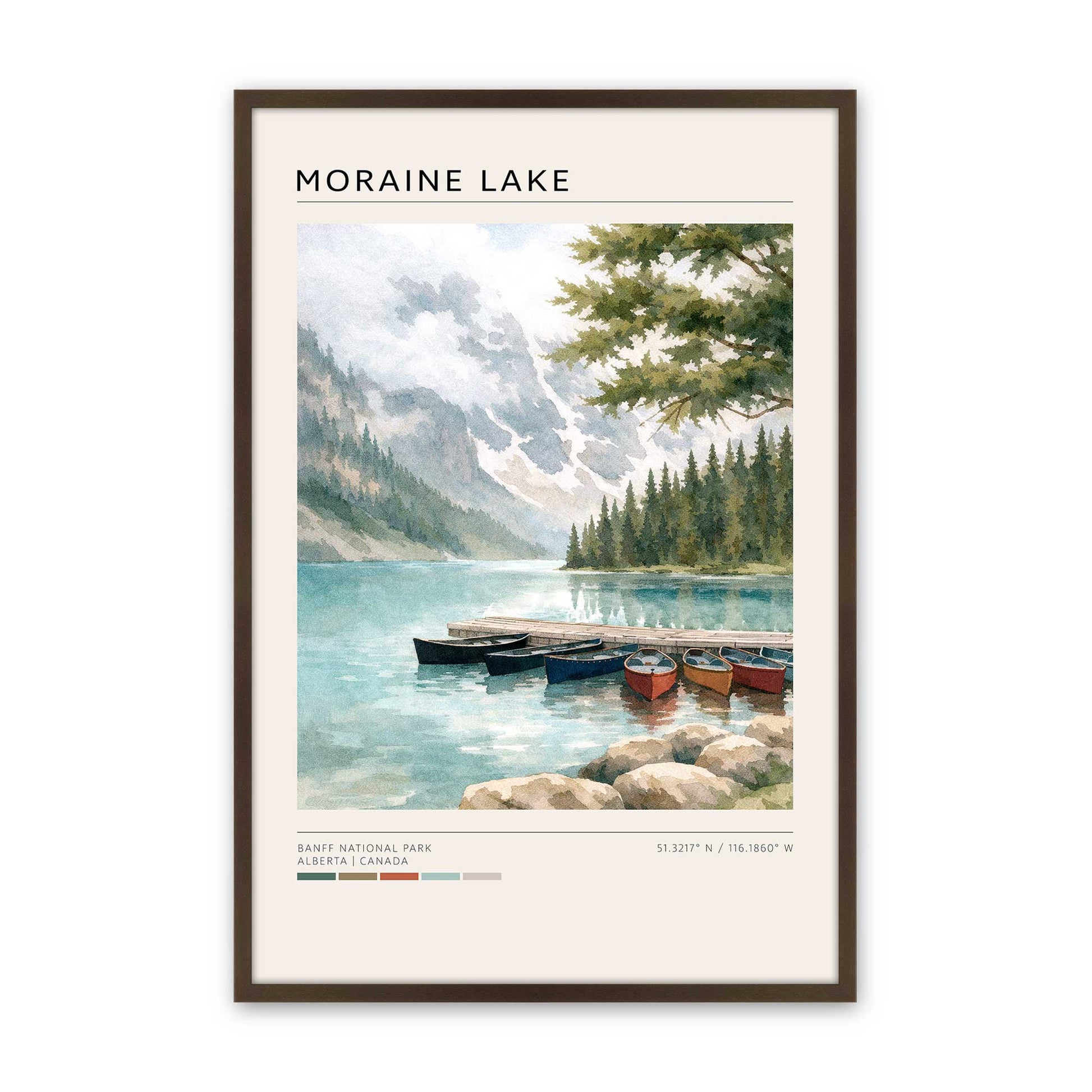 [Color:Brown], Picture of art in a Brown frame