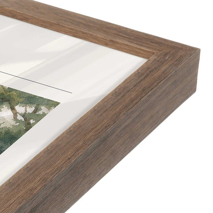 [Color:Walnut], Picture of art in a Walnut frame at an angle