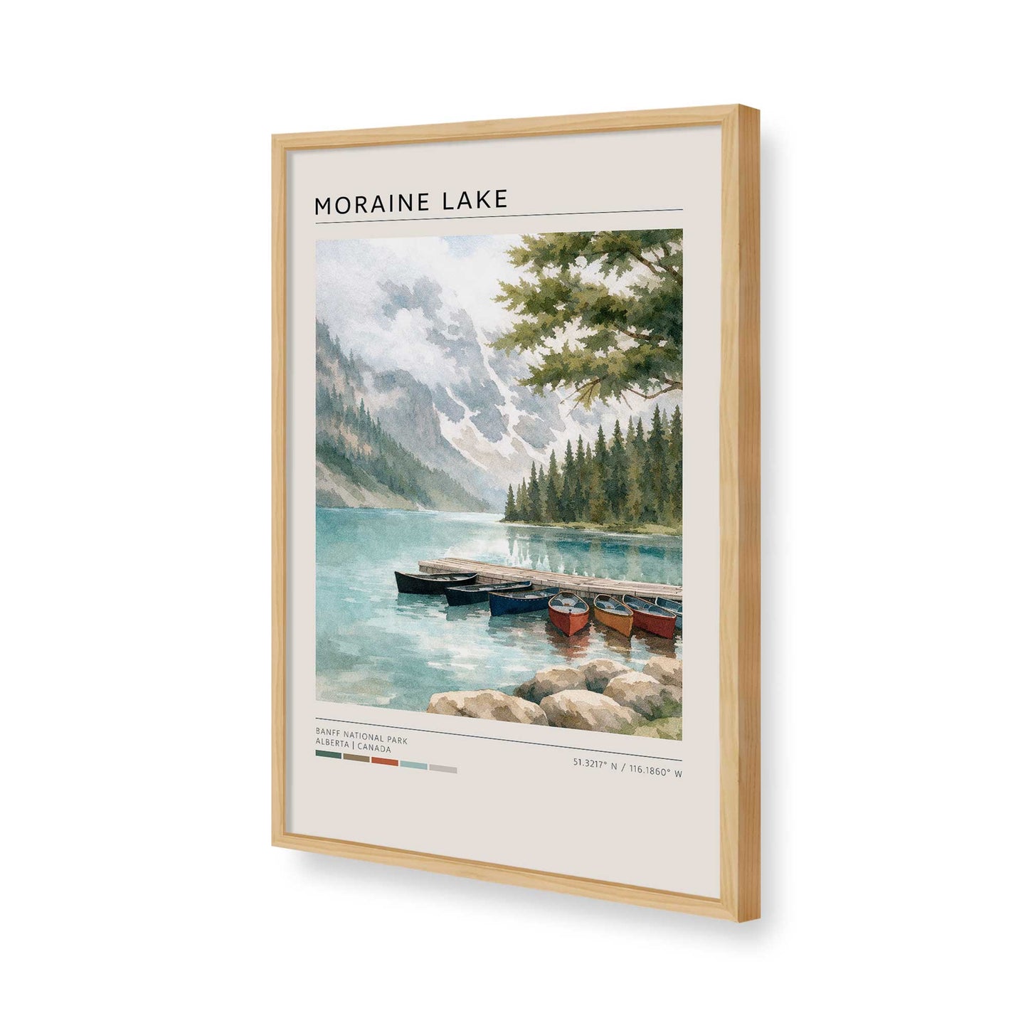 [Color:American Maple], Picture of art in a American Maple frame of the corner