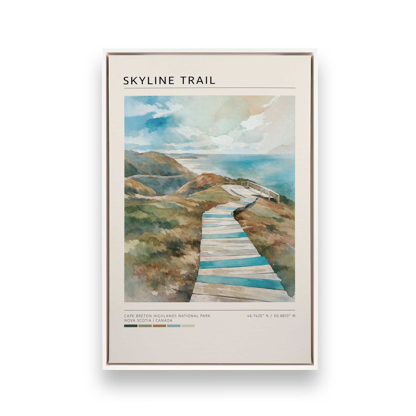 [Color:Opaque White], Picture of art in a White frame