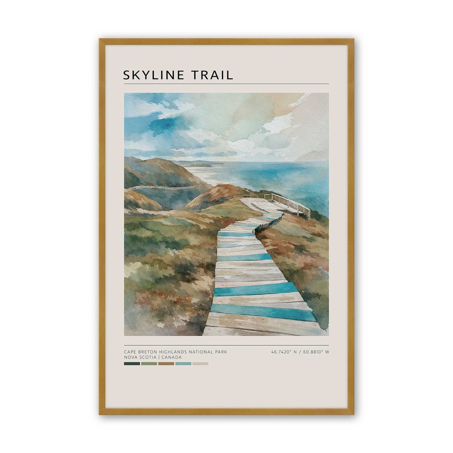 [Color:Polished Gold], Picture of art in a Polished Gold frame