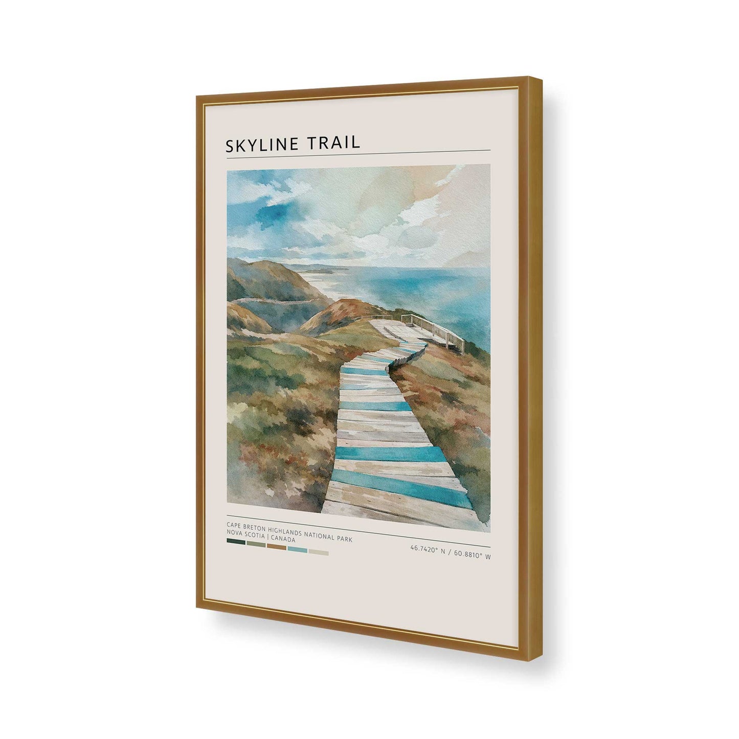 [Color:Polished Gold], Picture of art in a Polished Gold frame of the corner