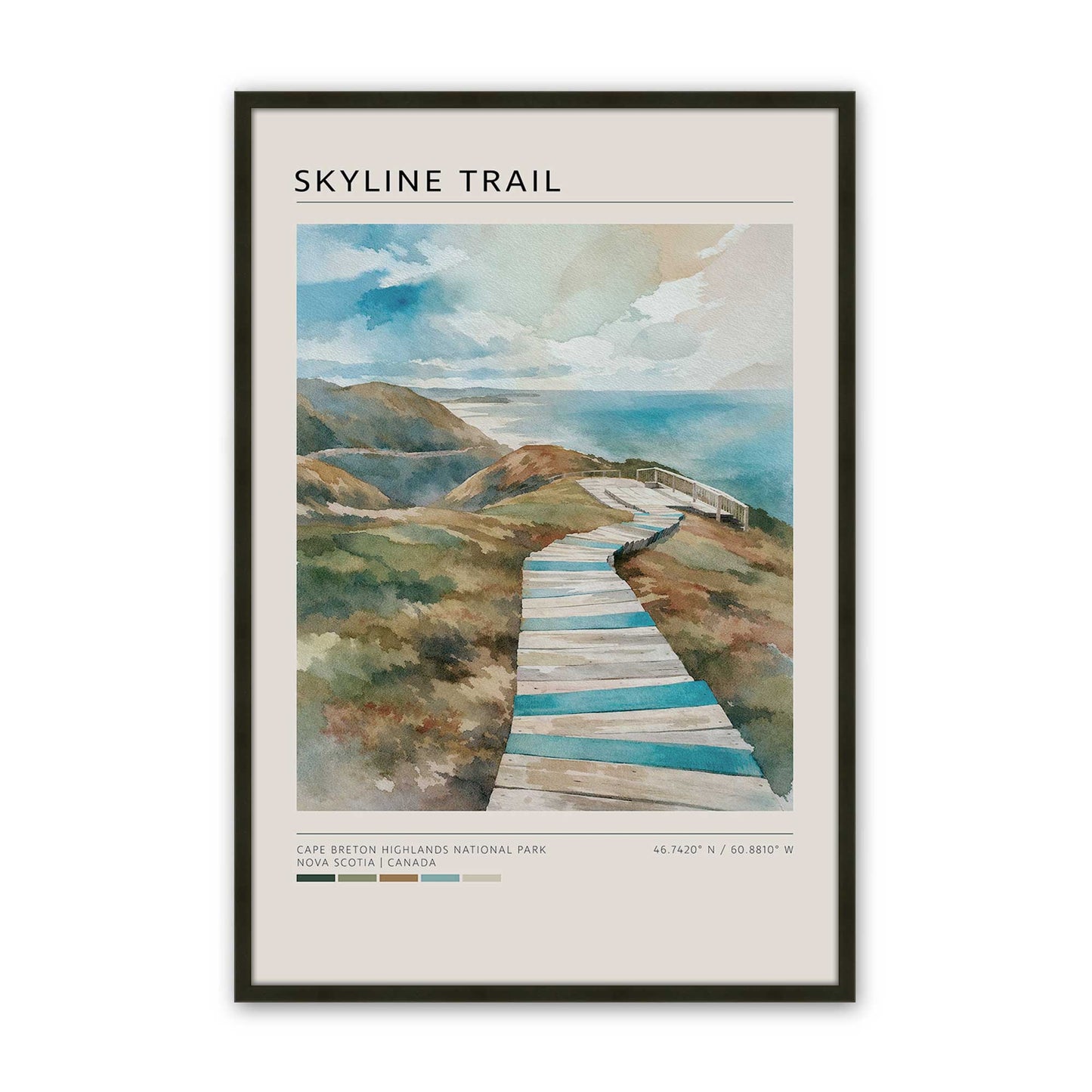 [Color:Satin Black], Picture of art in a Satin Black frame