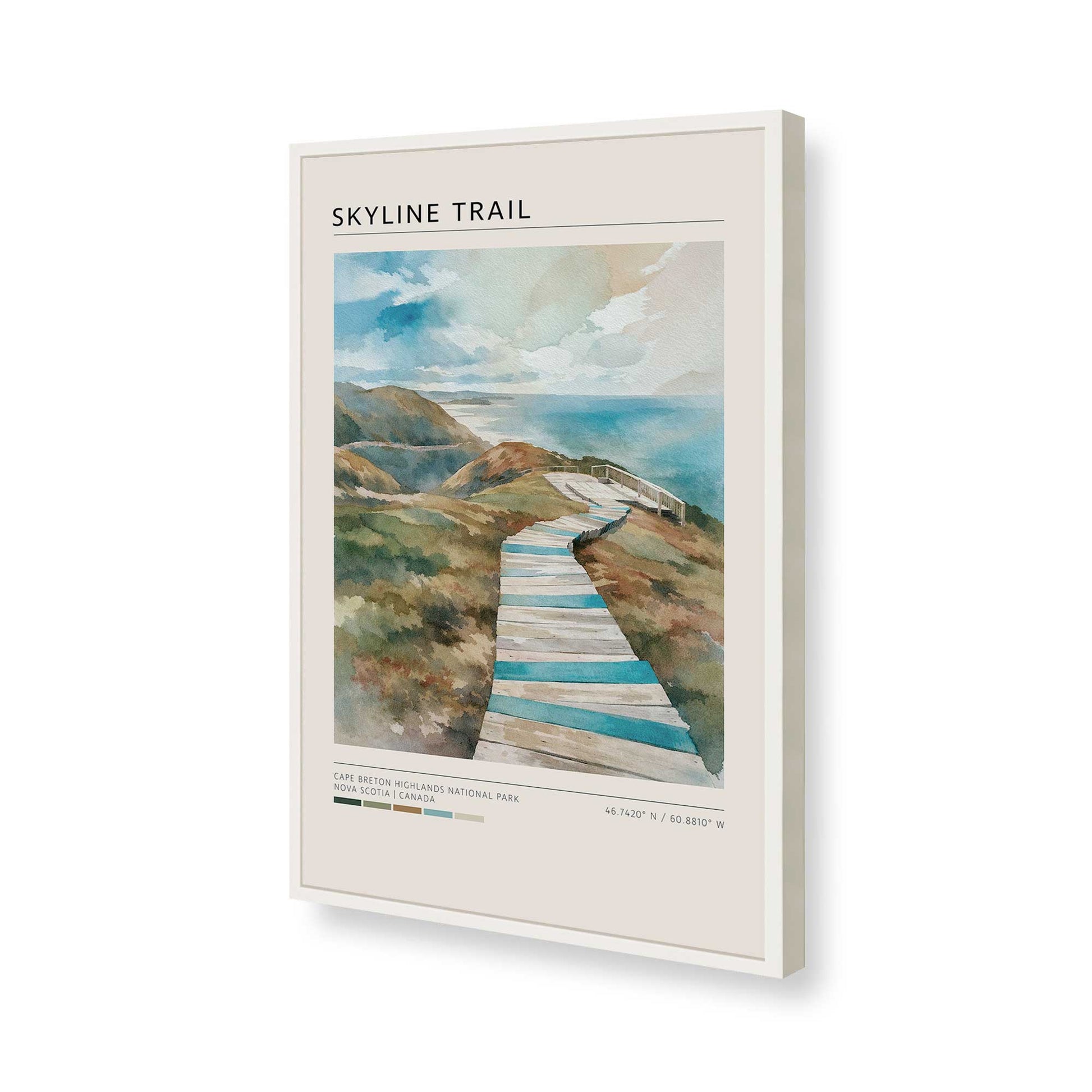 [Color:Opaque White], Picture of art in a Opaque White frame of the corner