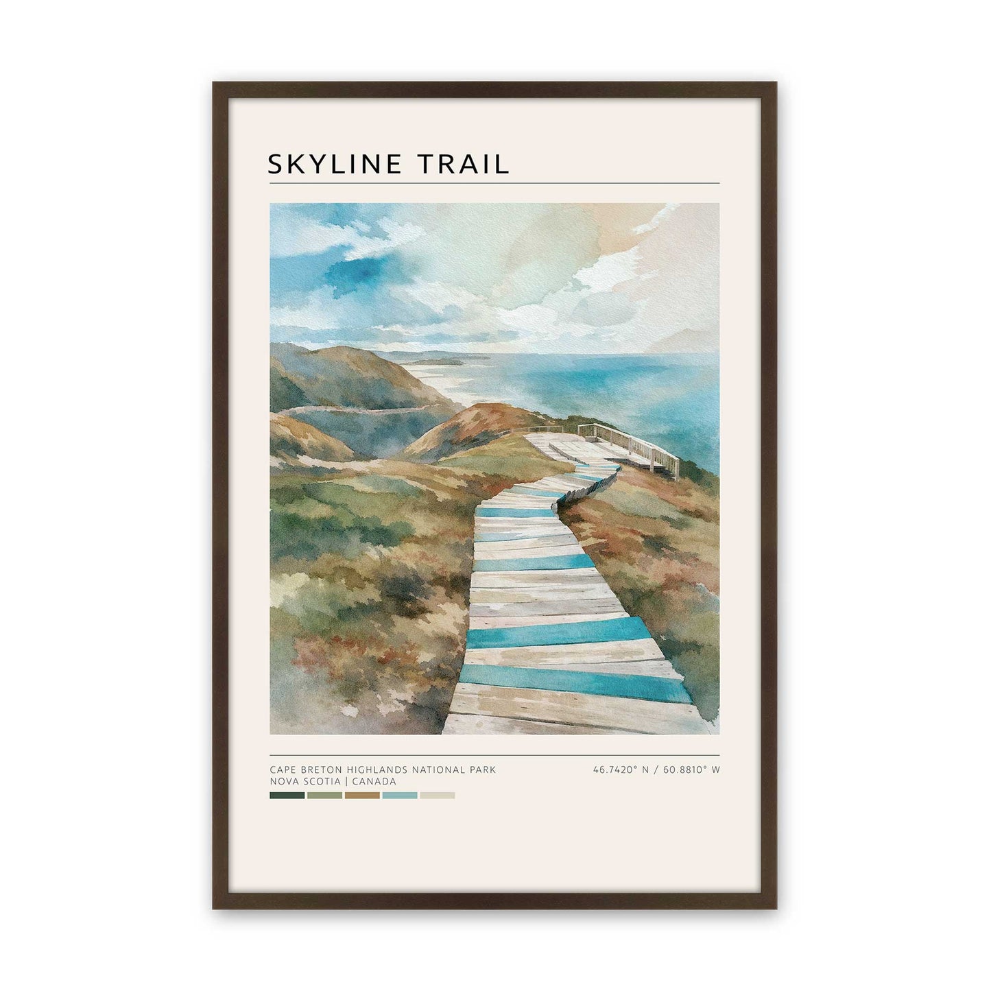 [Color:Brown], Picture of art in a Brown frame