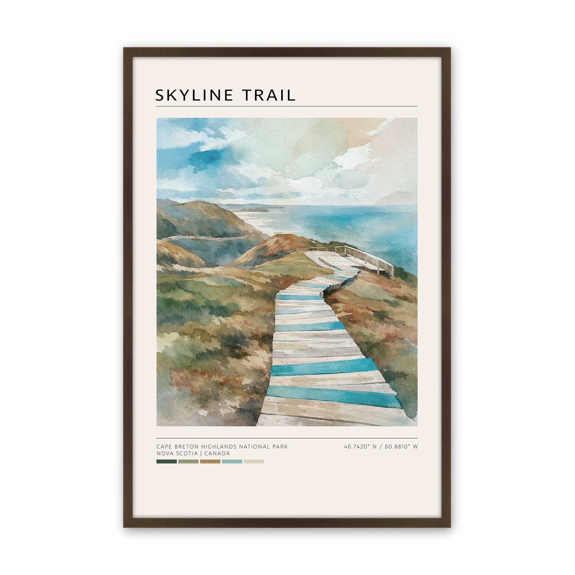 [Color:Brown], Picture of art in a Brown frame