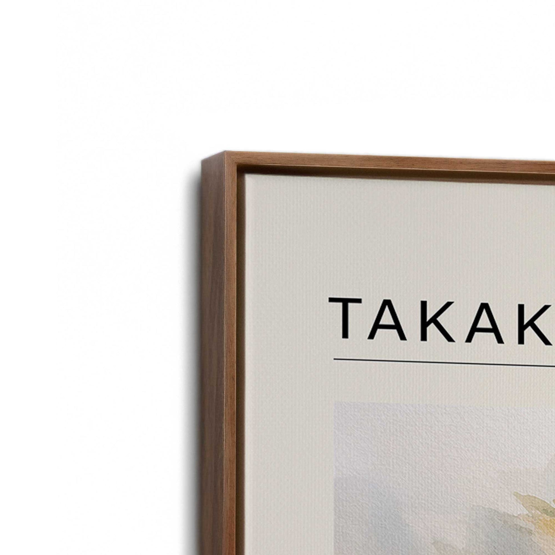 [Color:Walnut], Picture of art in a Walnut frame at an angle