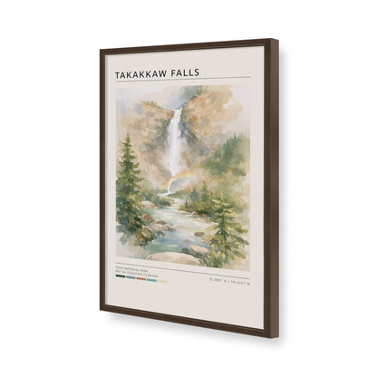 [Color:Brown], Picture of art in a Brown frame of the corner