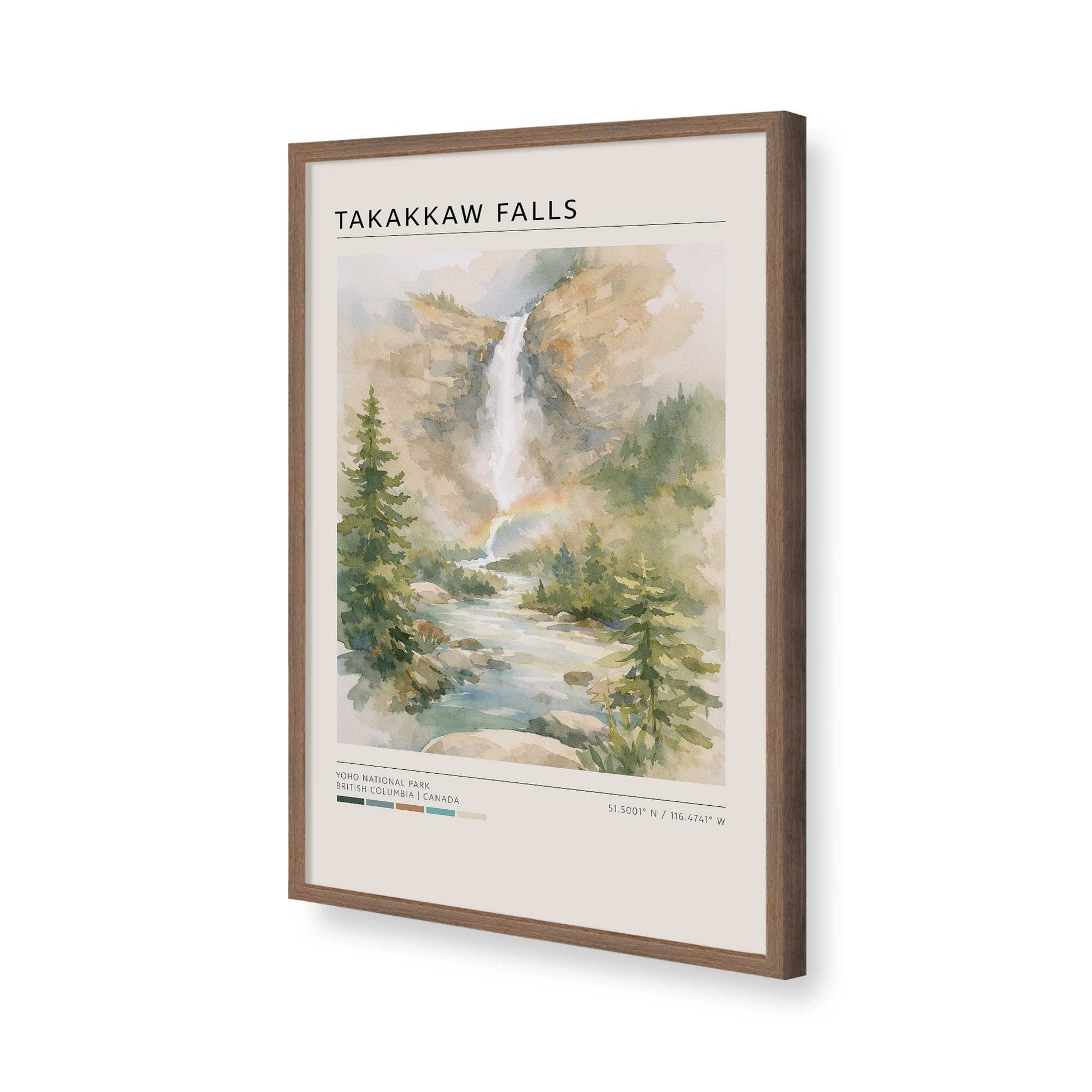 [Color:Walnut], Picture of art in a Walnut frame of the corner