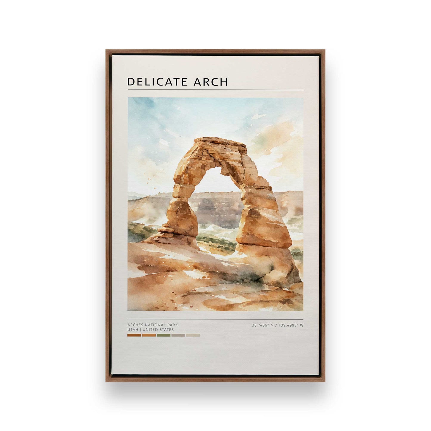 [Color:Walnut], Picture of art in a Walnut frame