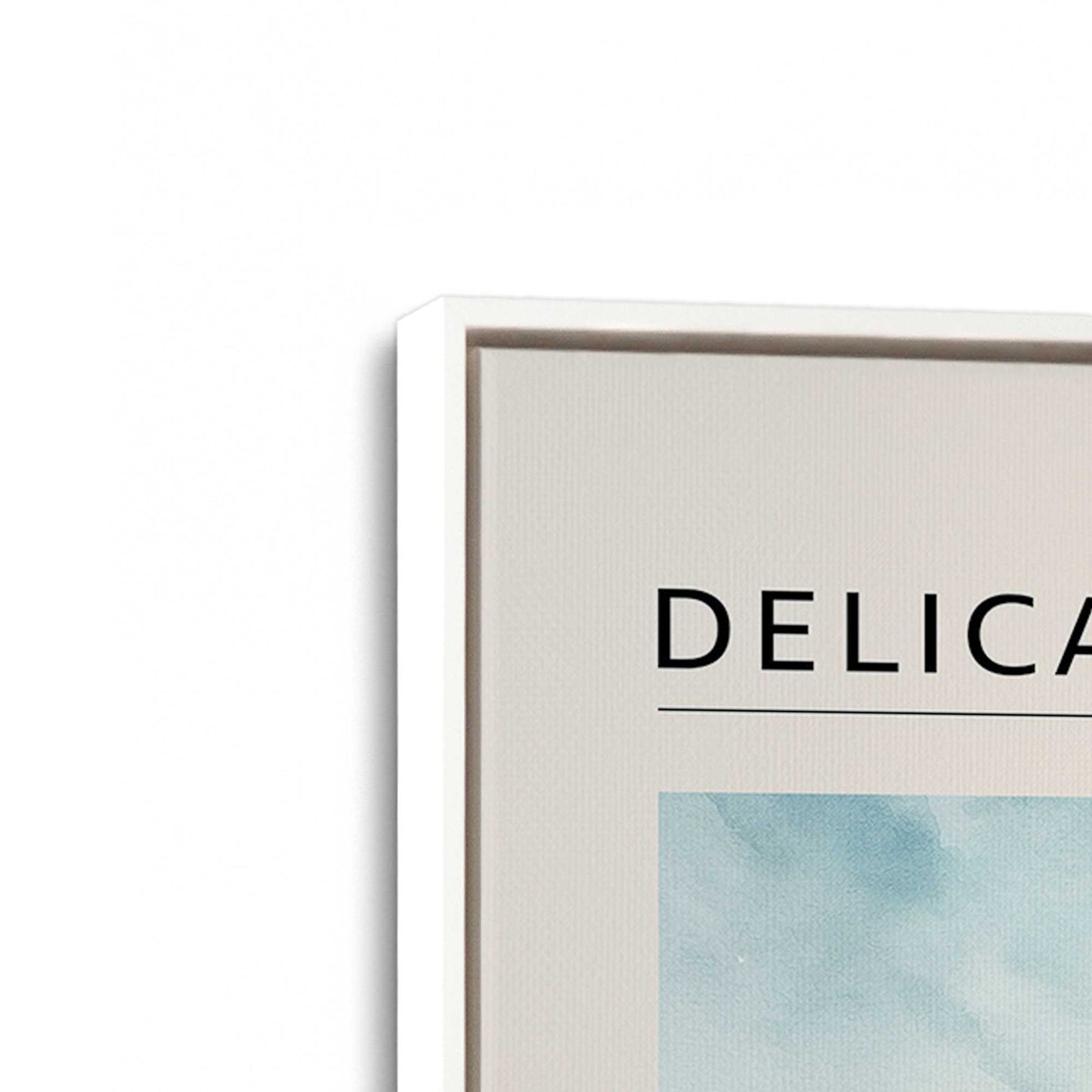 [Color:Opaque White], Picture of art in a White frame at an angle