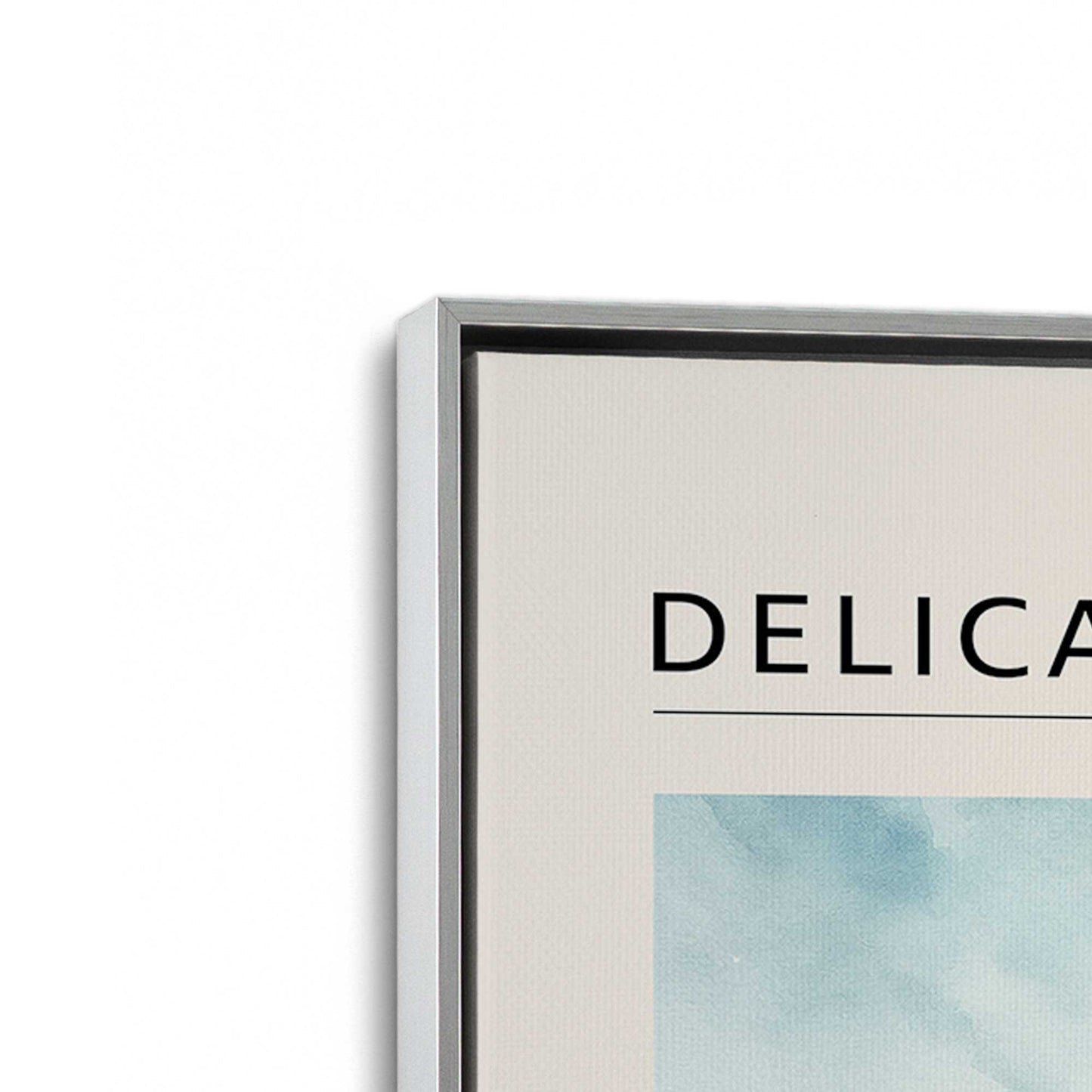 [Color:Polished Chrome], Picture of art in a Polished Chrome frame at an angle
