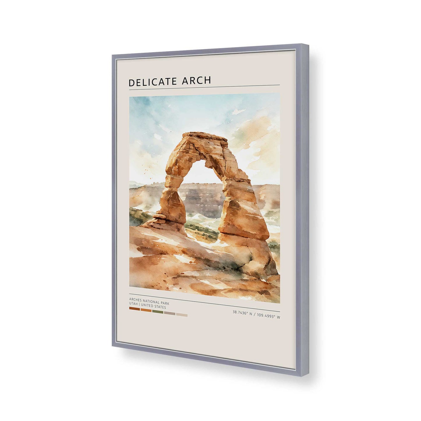[Color:Polished Chrome], Picture of art in a Polished Chrome frame of the corner