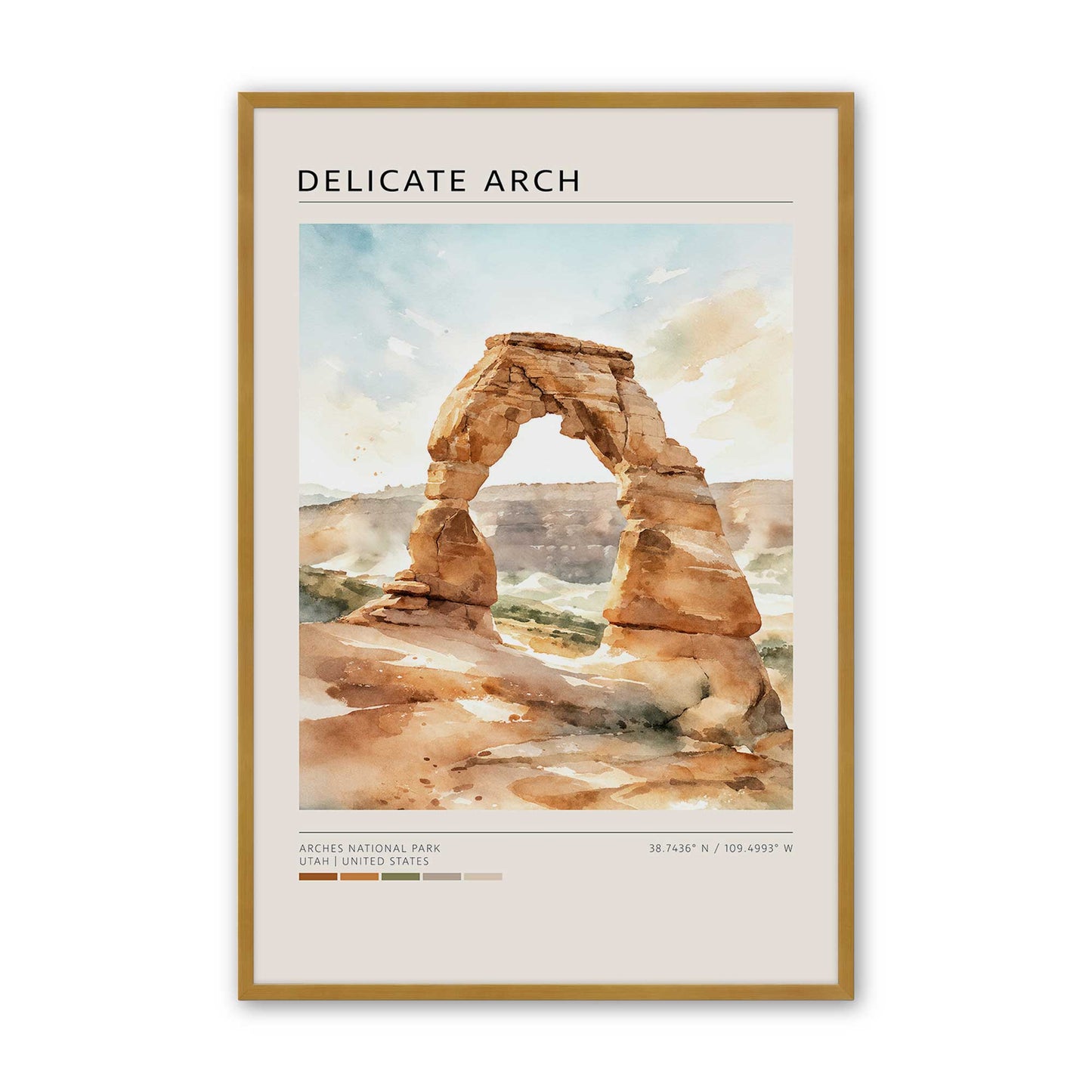 [Color:Polished Gold], Picture of art in a Polished Gold frame