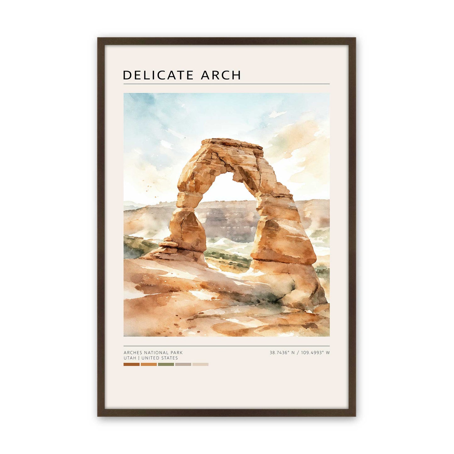 [Color:Belvinder Brown], Picture of art in a Belvinder Brown frame