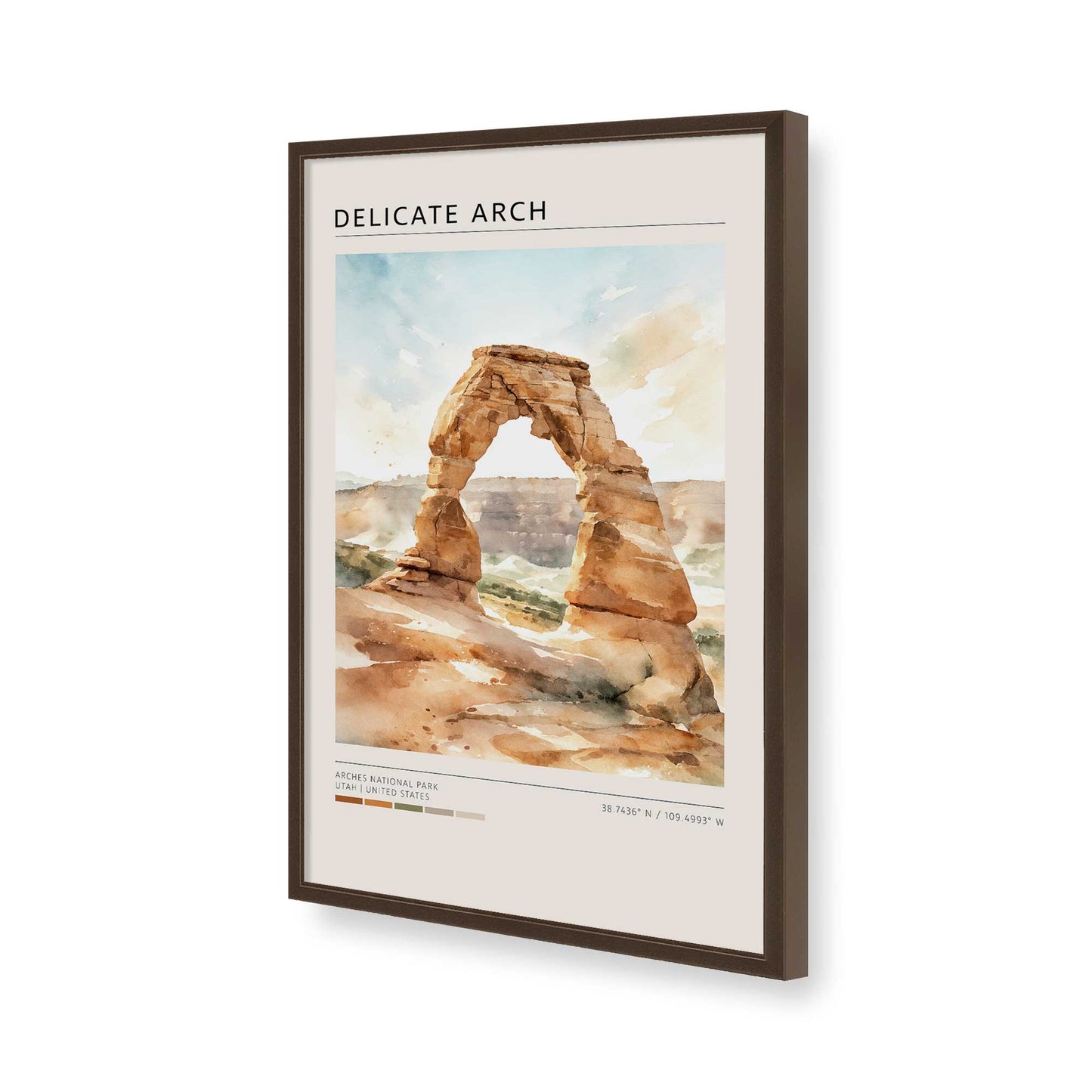 [Color:Belvinder Brown], Picture of art in a Belvinder Brown frame of the corner