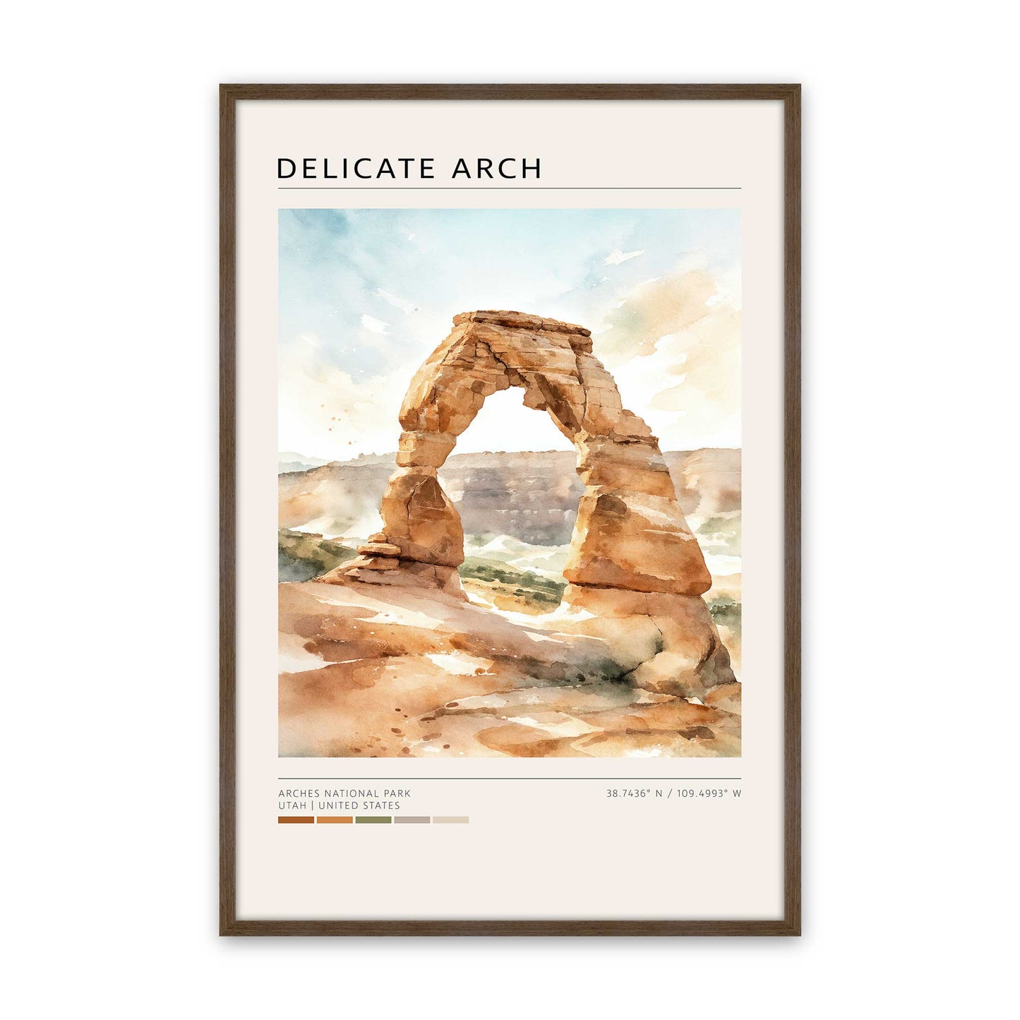 [Color:Walnut], Picture of art in a Walnut frame