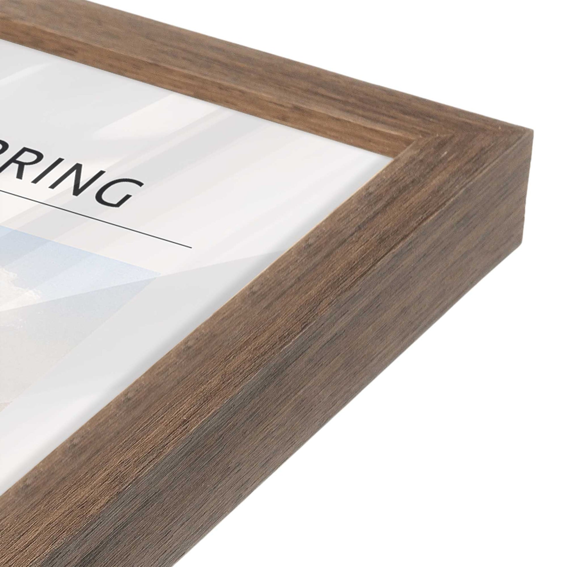 [Color:Walnut], Picture of art in a Walnut frame at an angle