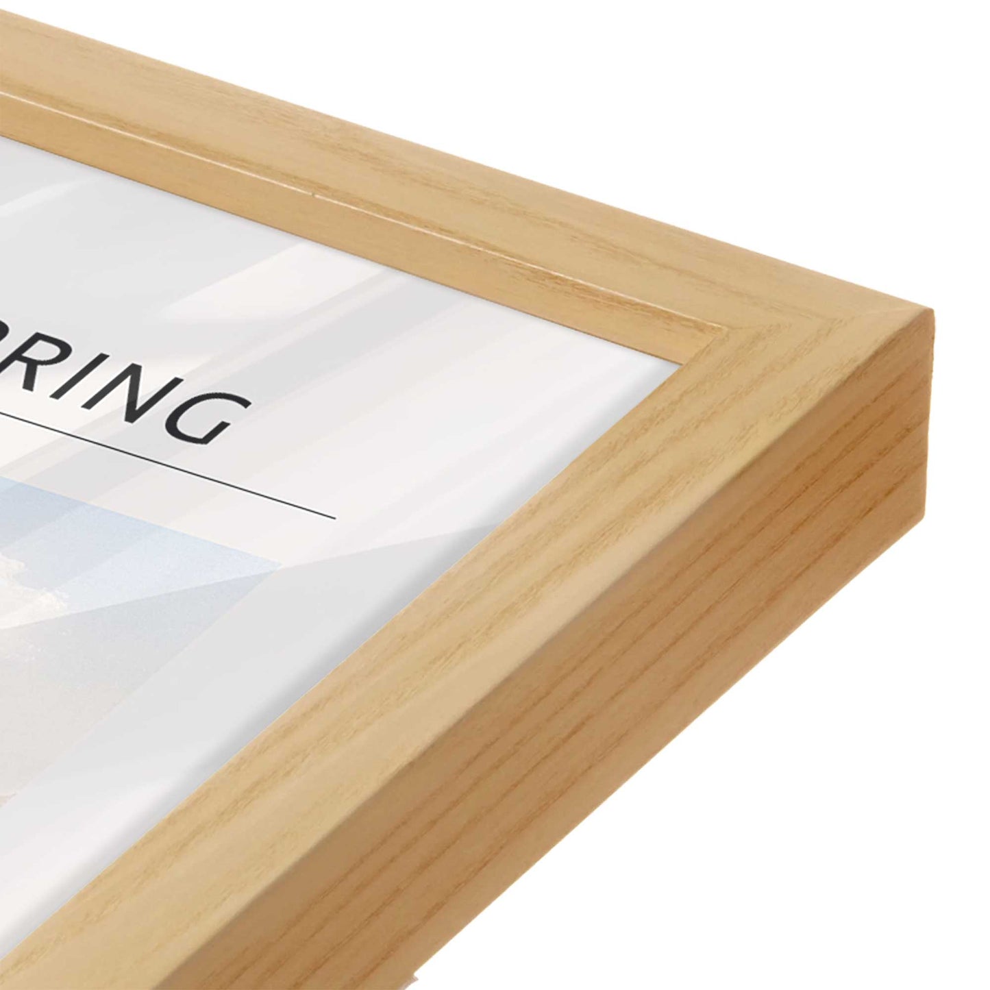 [Color:American Maple], Picture of art in a American Maple frame at an angle