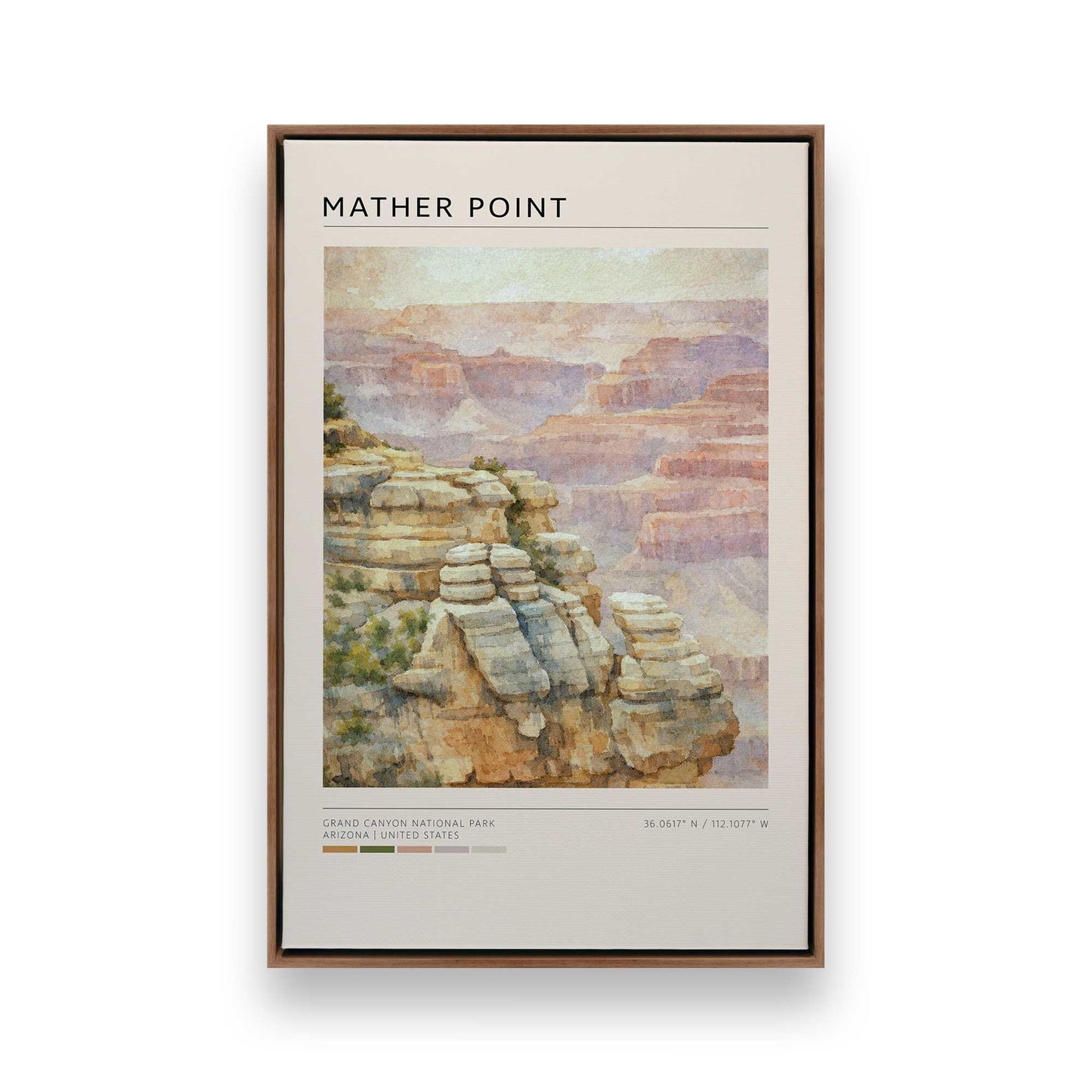[Color:Walnut], Picture of art in a Walnut frame