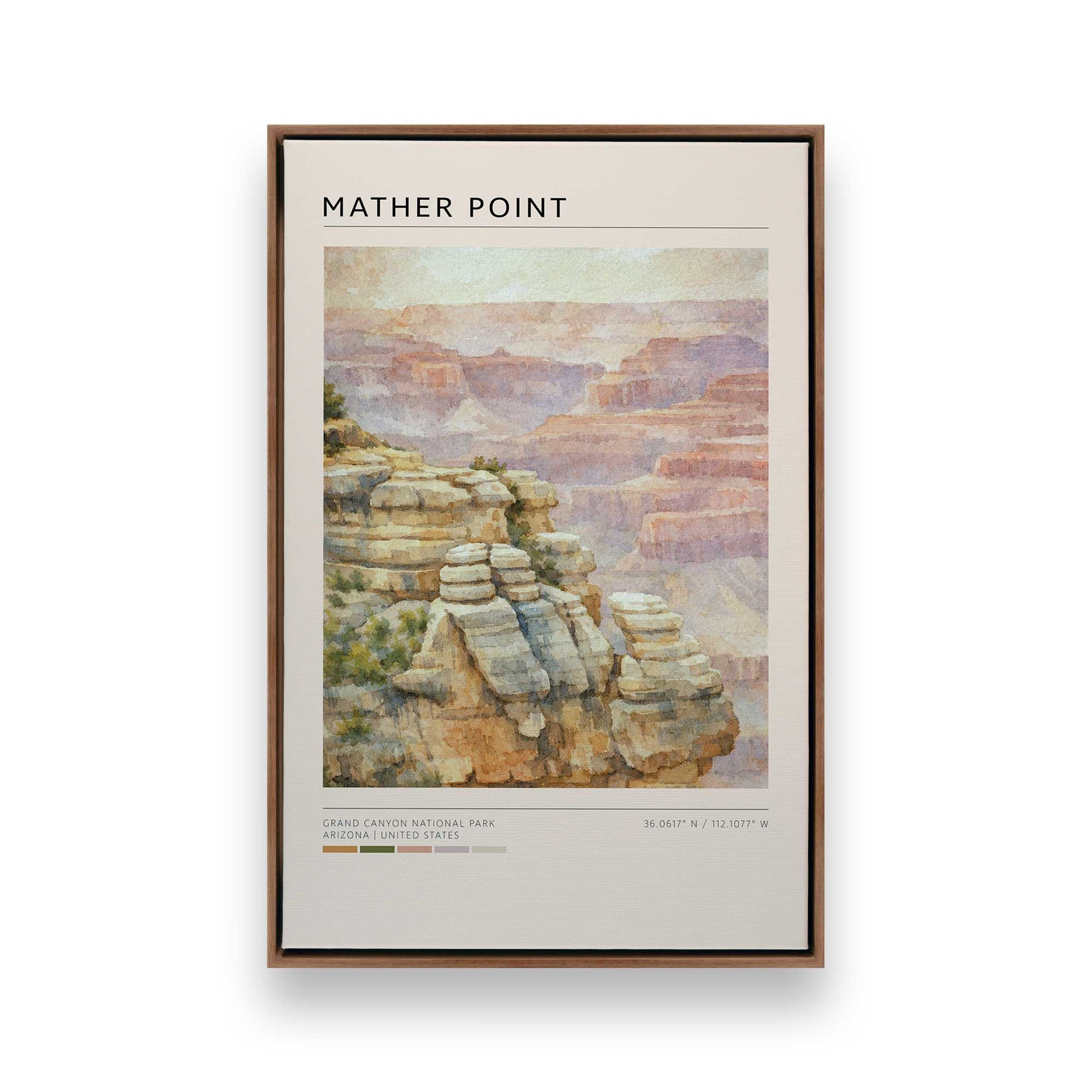 [Color:Walnut], Picture of art in a Walnut frame