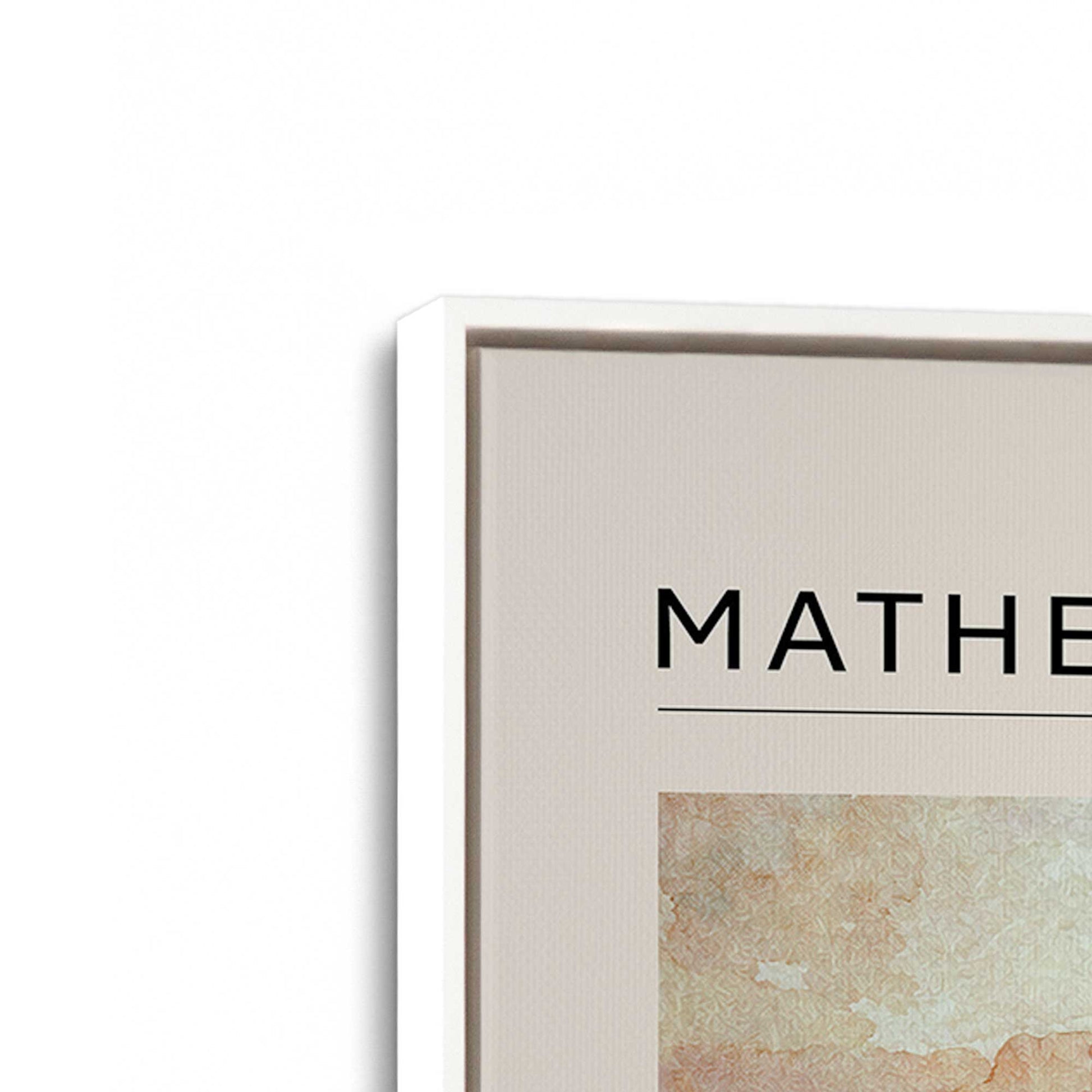 [Color:Opaque White], Picture of art in a White frame at an angle