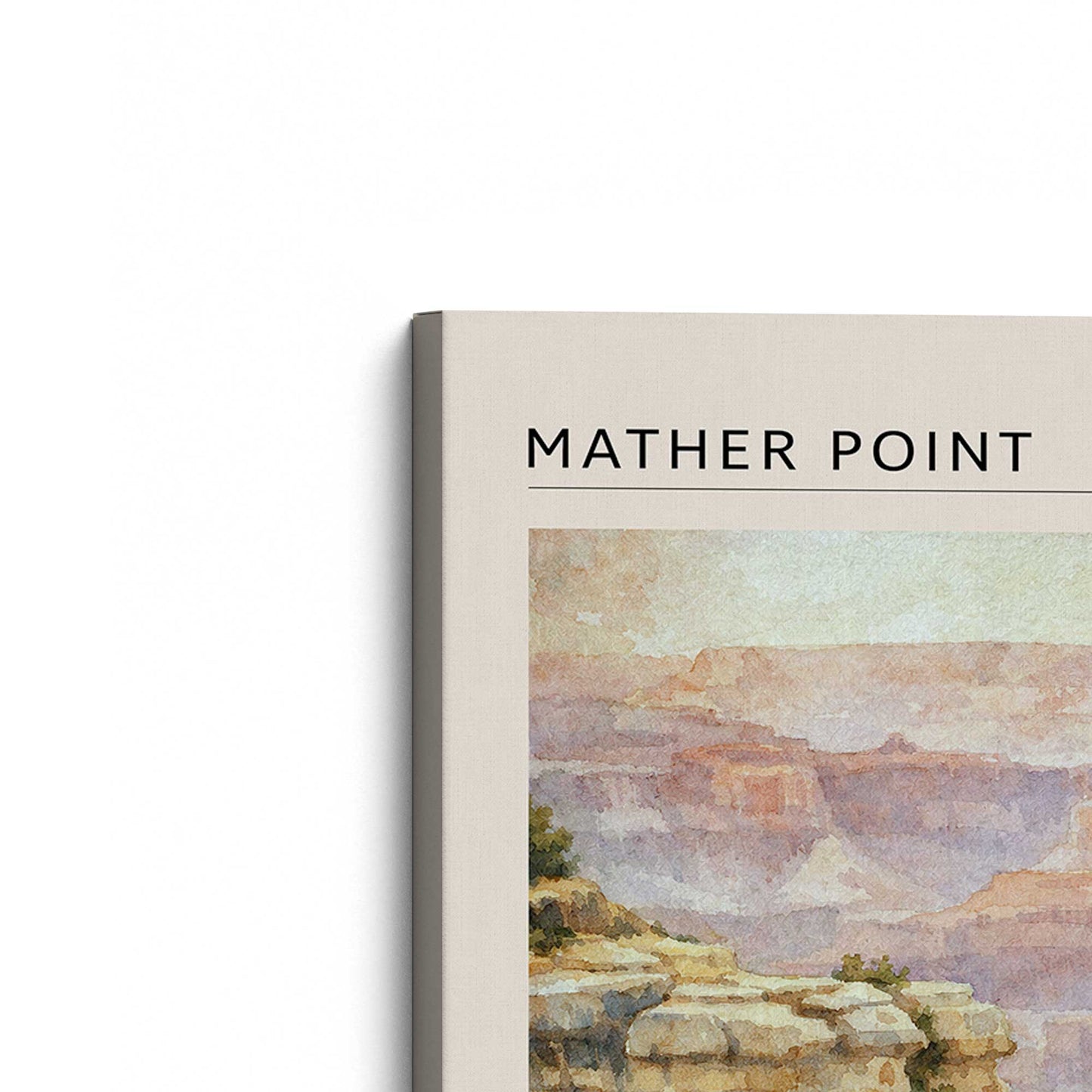 [Color:Stretched Canvas], Picture of the corner of the art