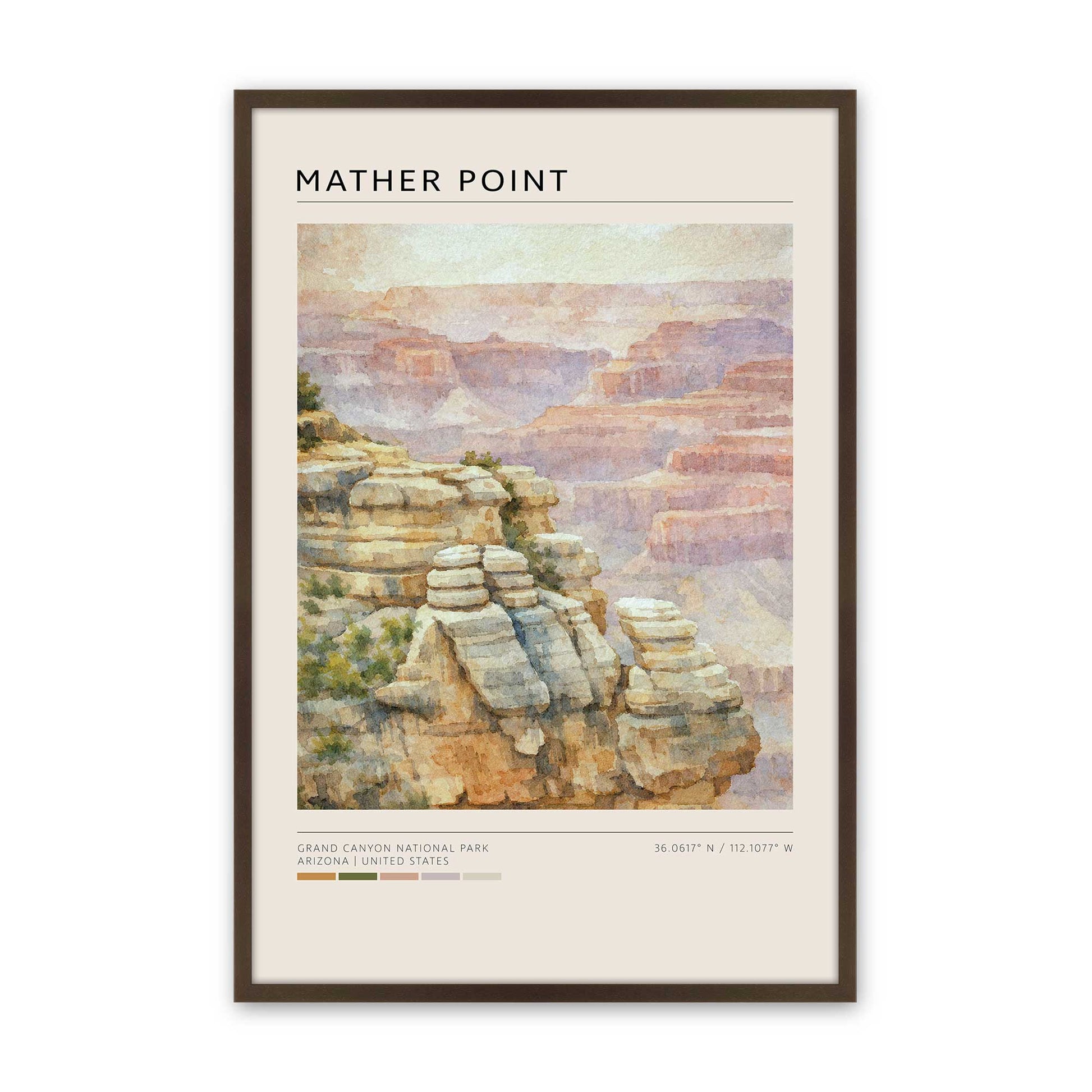 [Color:Belvinder Brown], Picture of art in a Belvinder Brown frame
