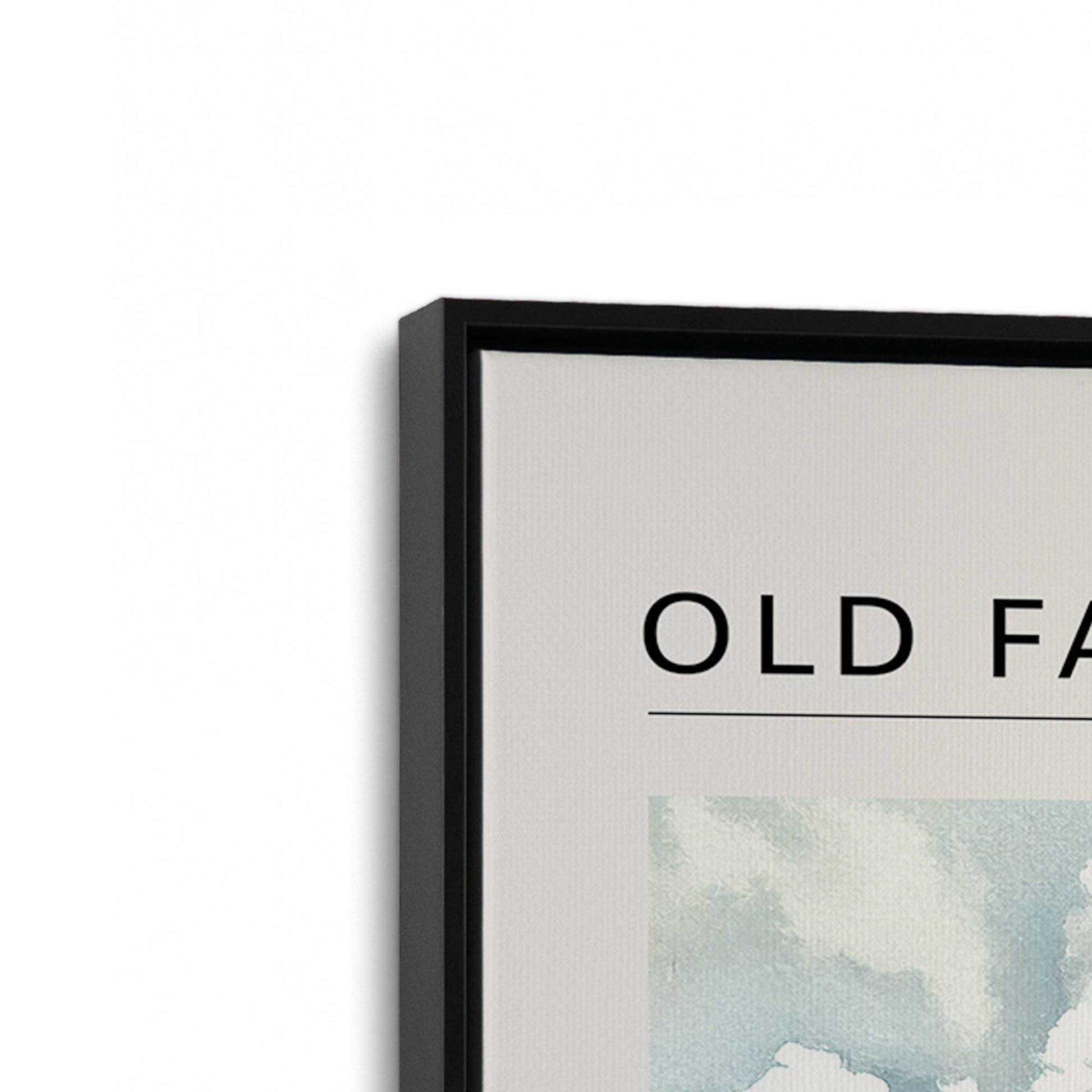 [Color:Satin Black], Picture of art in a Satin Black frame at an angle
