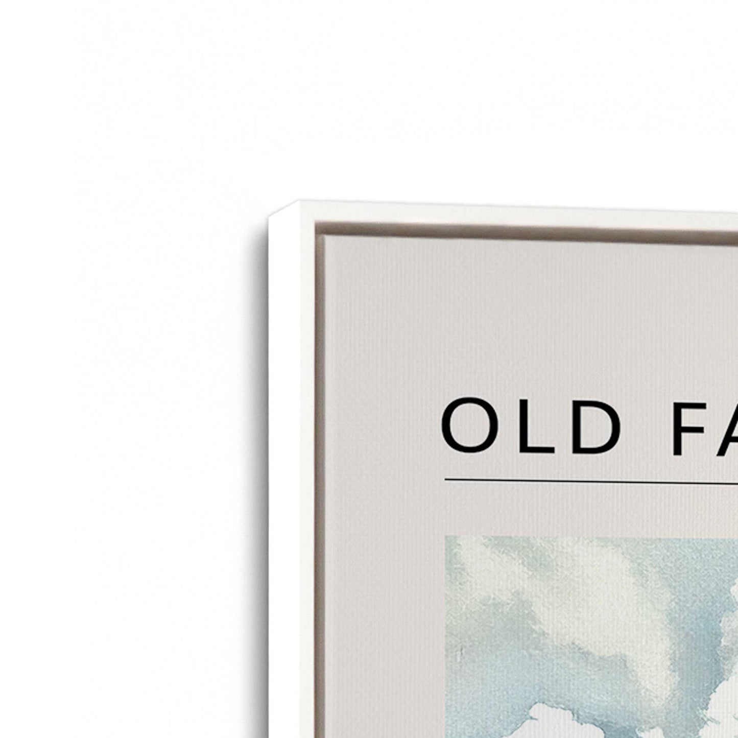 [Color:Opaque White], Picture of art in a White frame at an angle