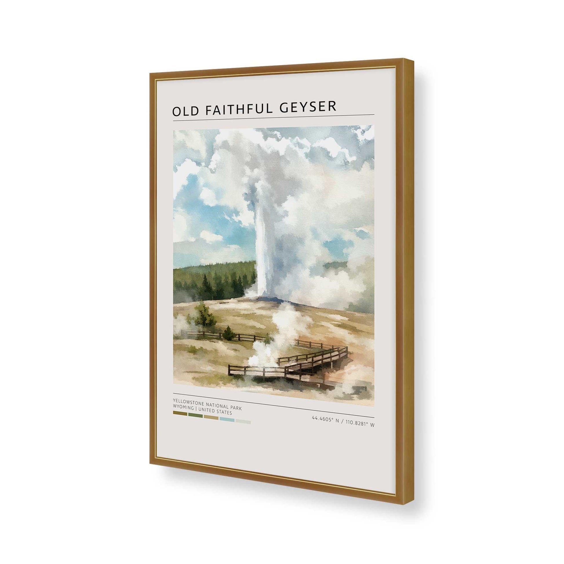 [Color:Polished Gold], Picture of art in a Polished Gold frame of the corner