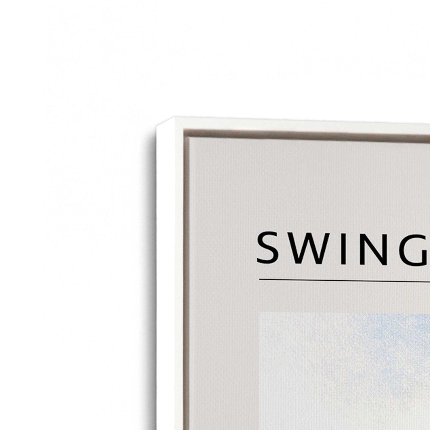 [Color:Opaque White], Picture of art in a White frame at an angle