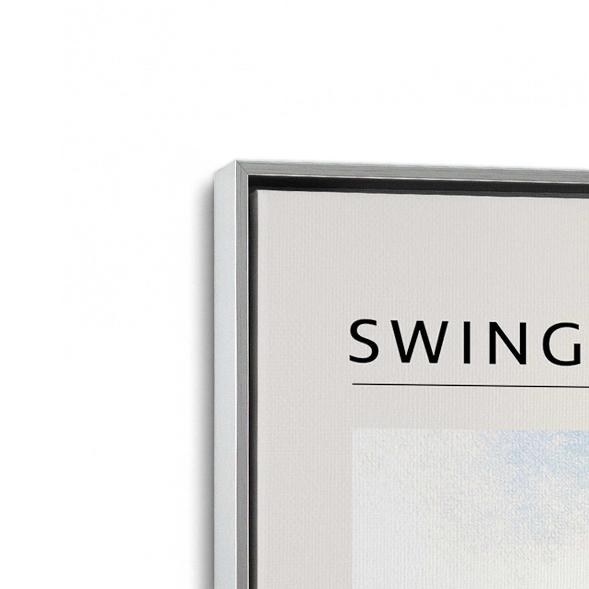 [Color:Polished Chrome], Picture of art in a Polished Chrome frame at an angle
