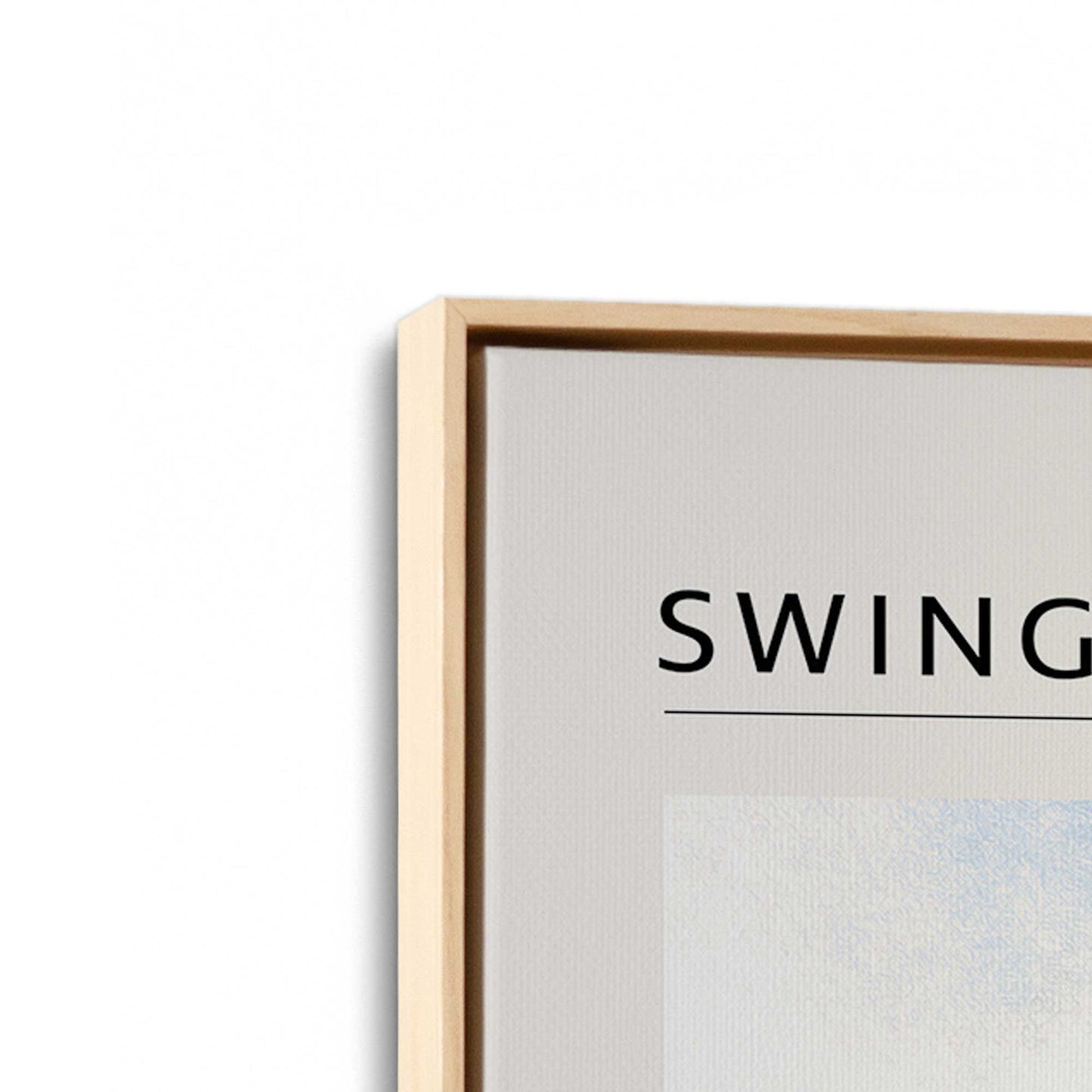 [Color:American Maple], Picture of art in a American Maple frame at an angle