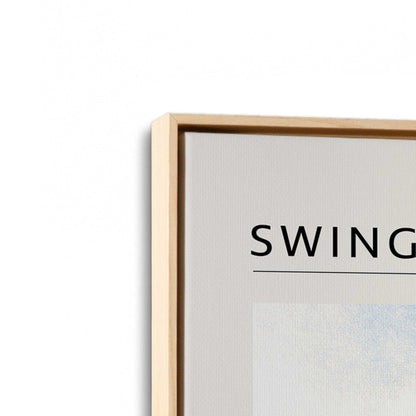 [Color:American Maple], Picture of art in a American Maple frame at an angle